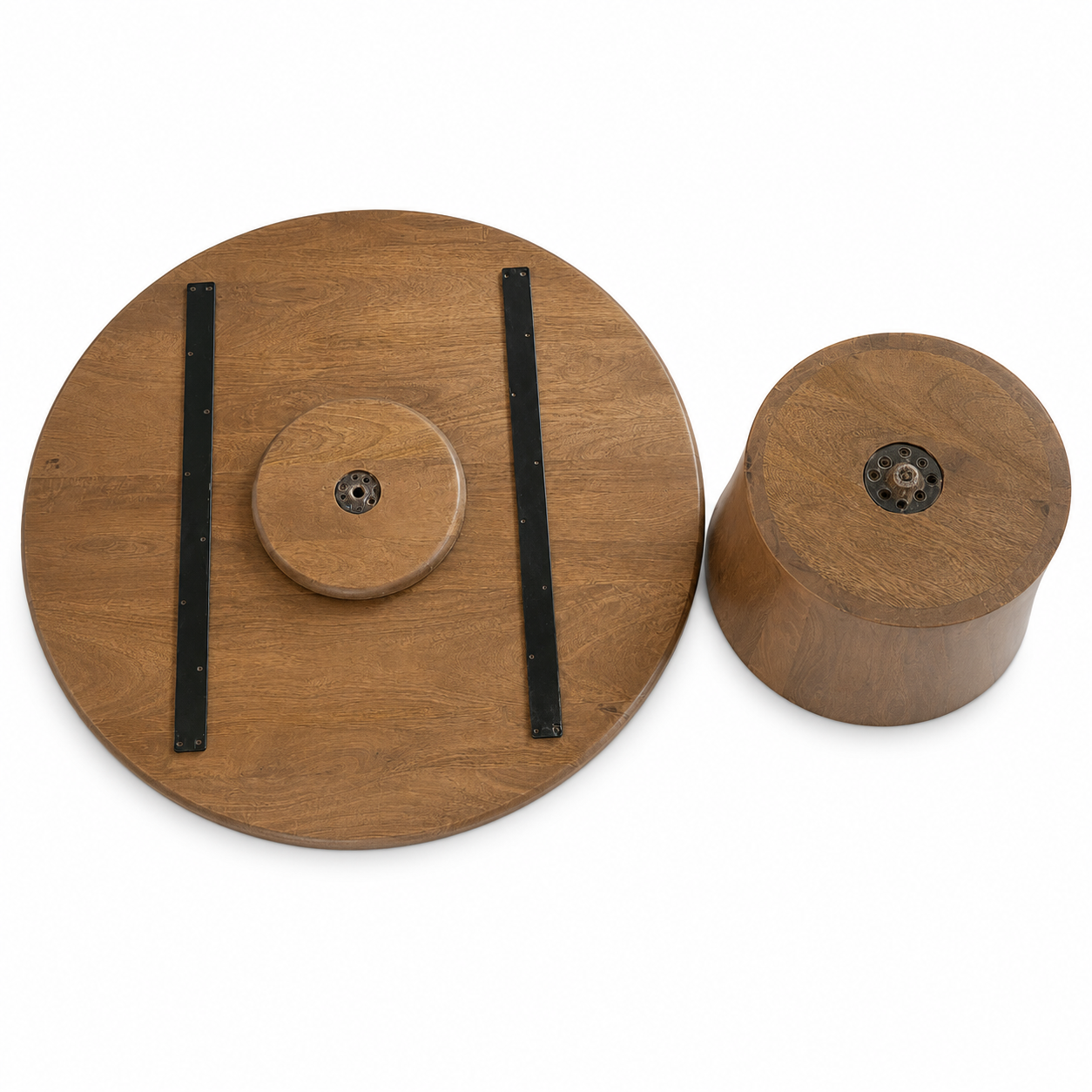 Mesa de Centro redonda de madera Terra Meya Muebles-5