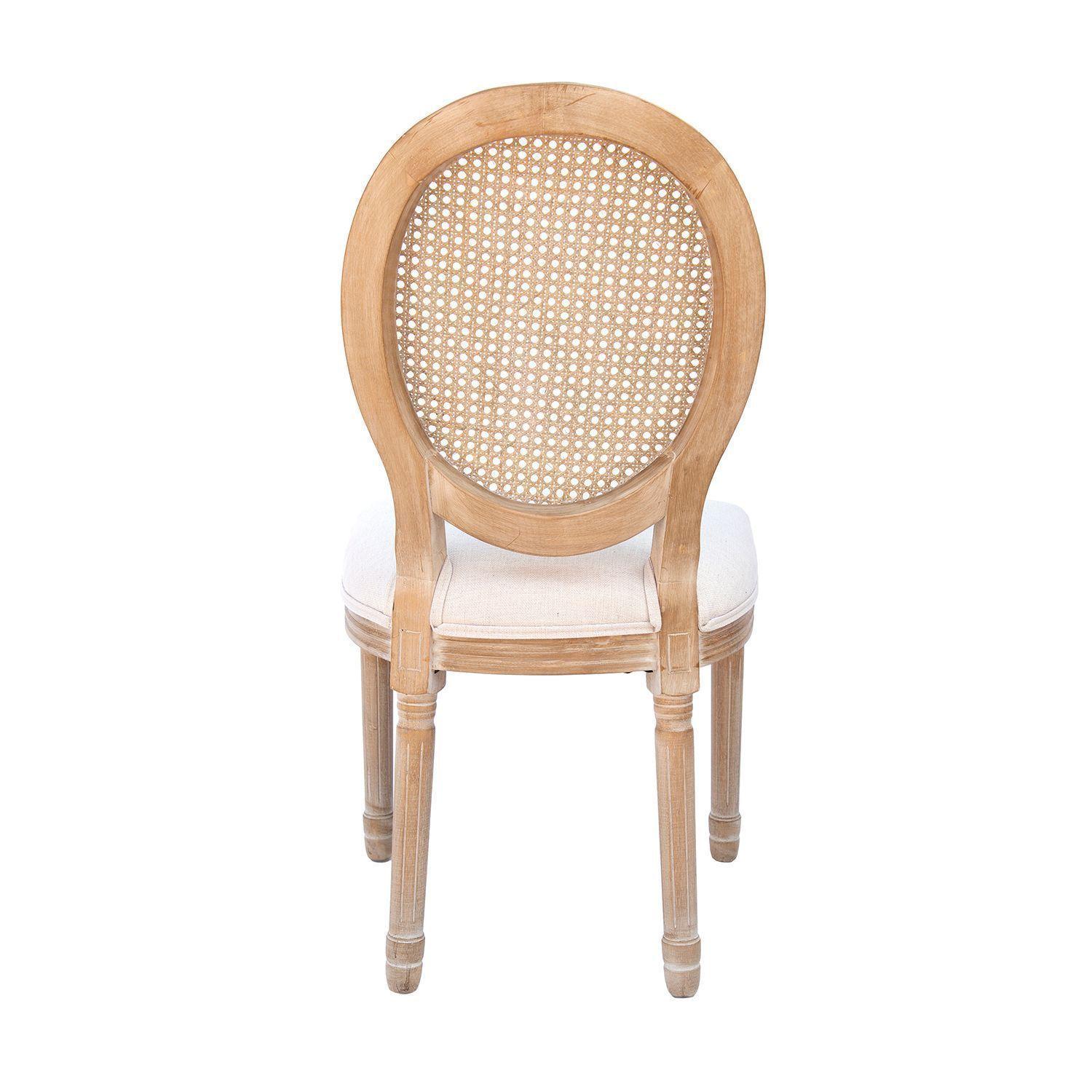 Pack 2 unidades Silla Mara de madera caucho y rattan-5