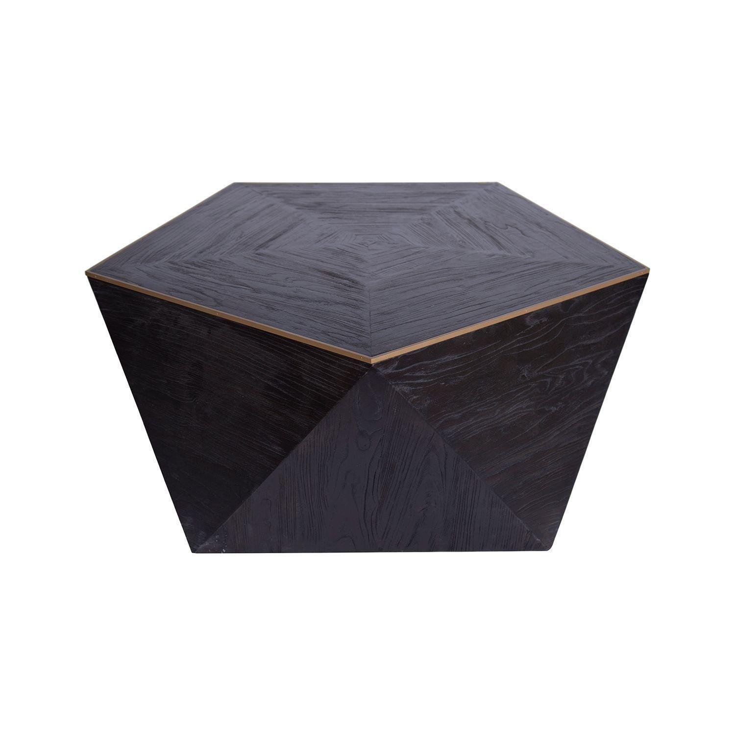 Mesa de Centro Guye madera de olmo color negro-4