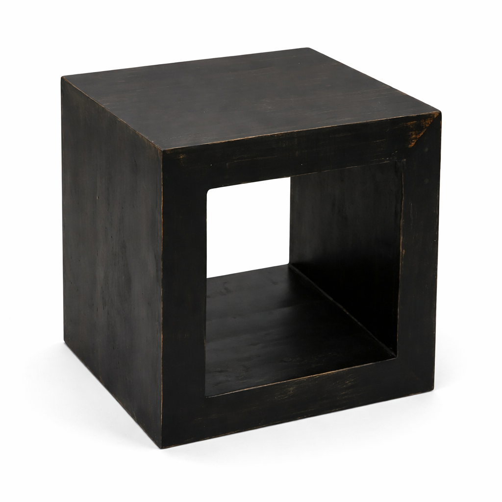 Mesa Lateral Kanha de madera reciclada. Importado de India-2
