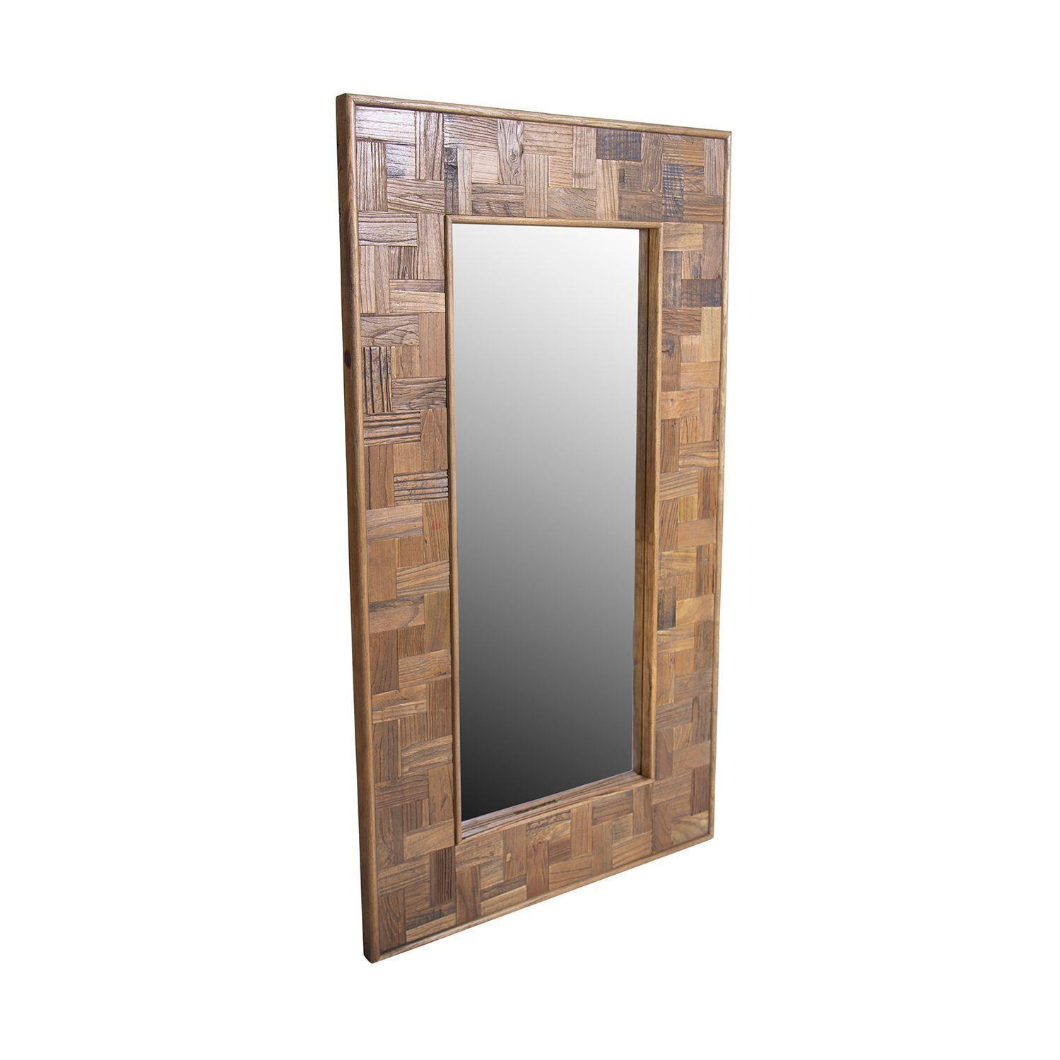 Espejo Enping rectangular estilo mosaico-3