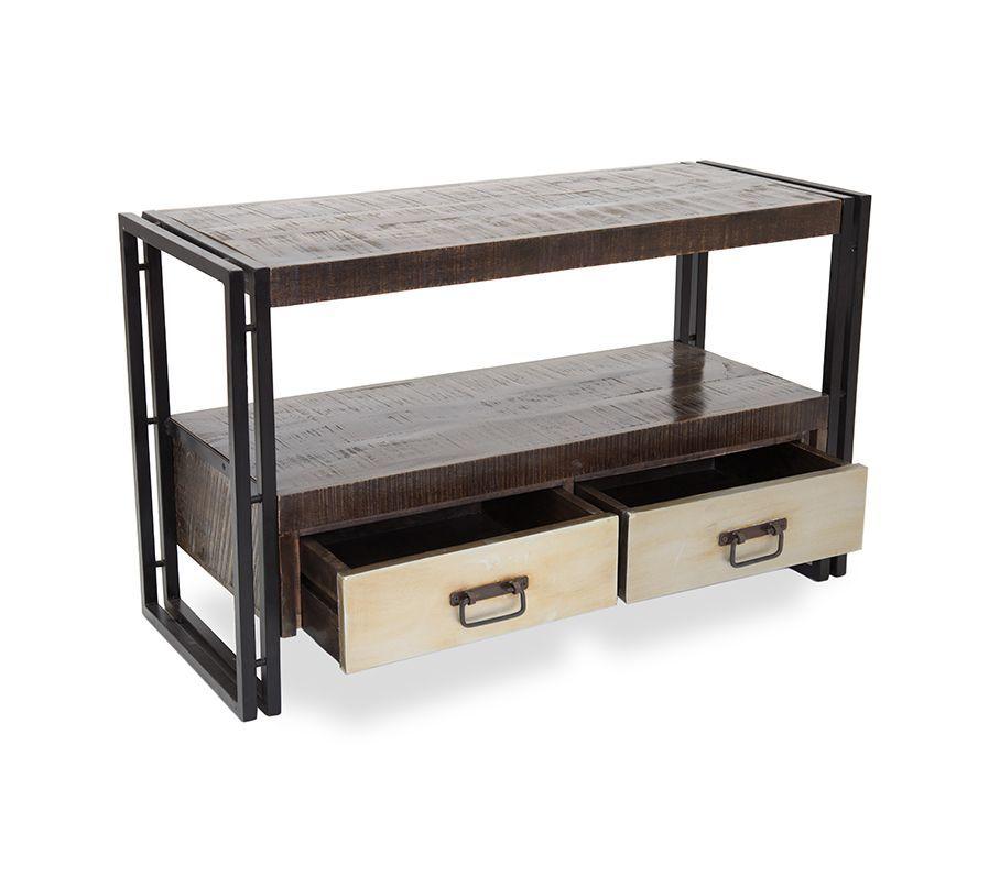 Rack Salasar de madera reciclada y metal-3