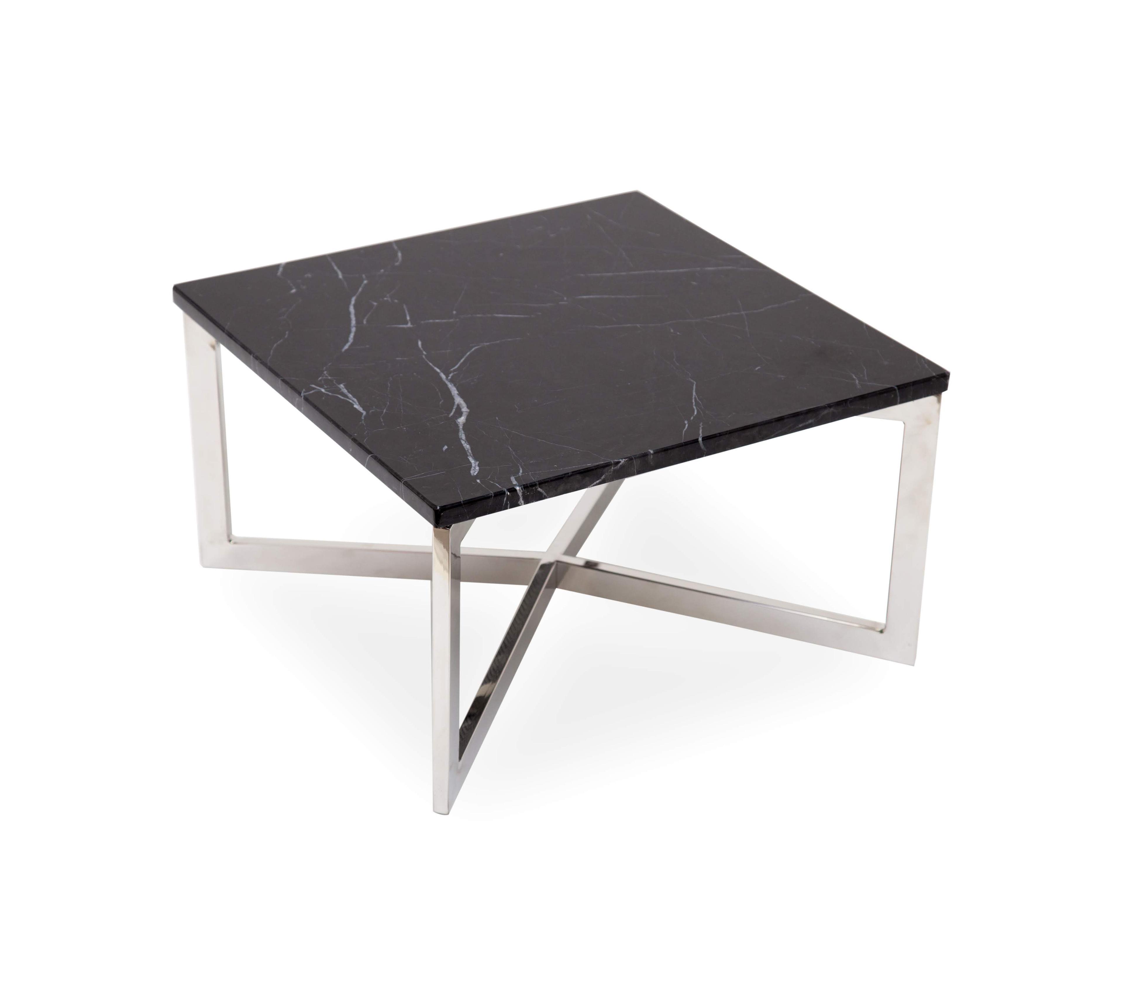 Mesa Lateral de marmol y acero cromado-3