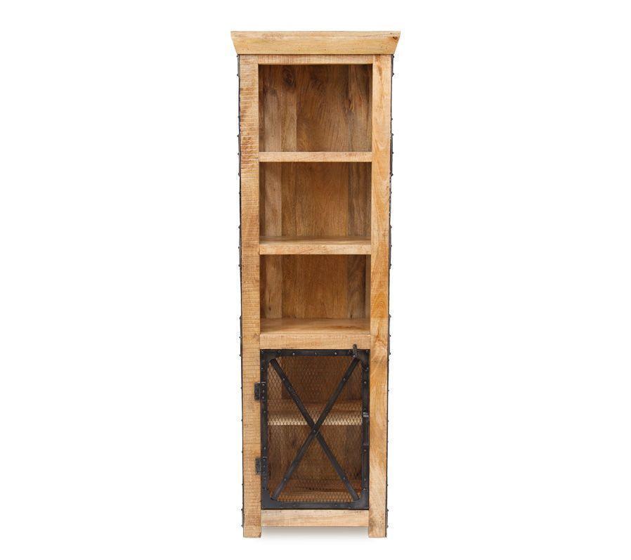Vitrina Munnar hecha de madera de mango y metal-2