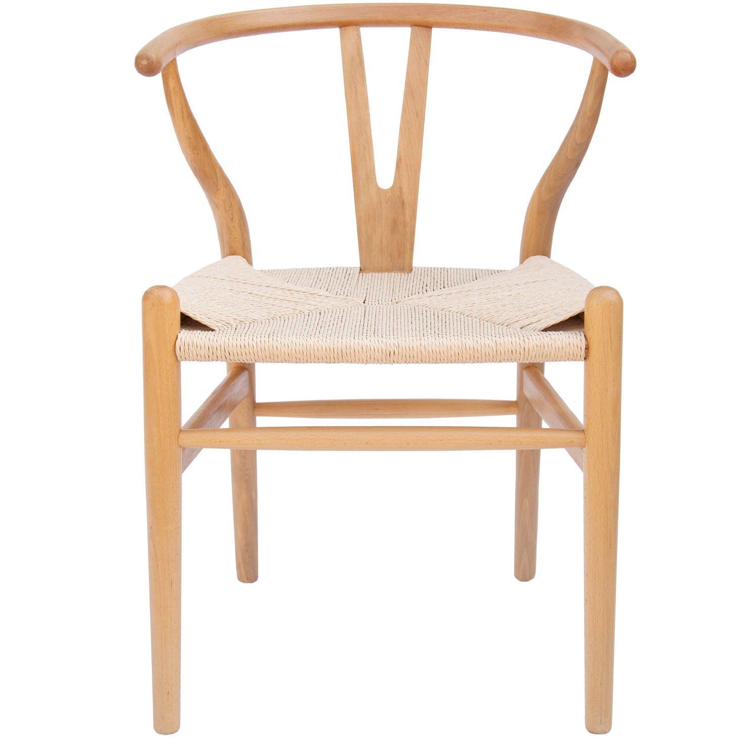 Pack 2 Unidades Silla Wishbone color madera Natural-3