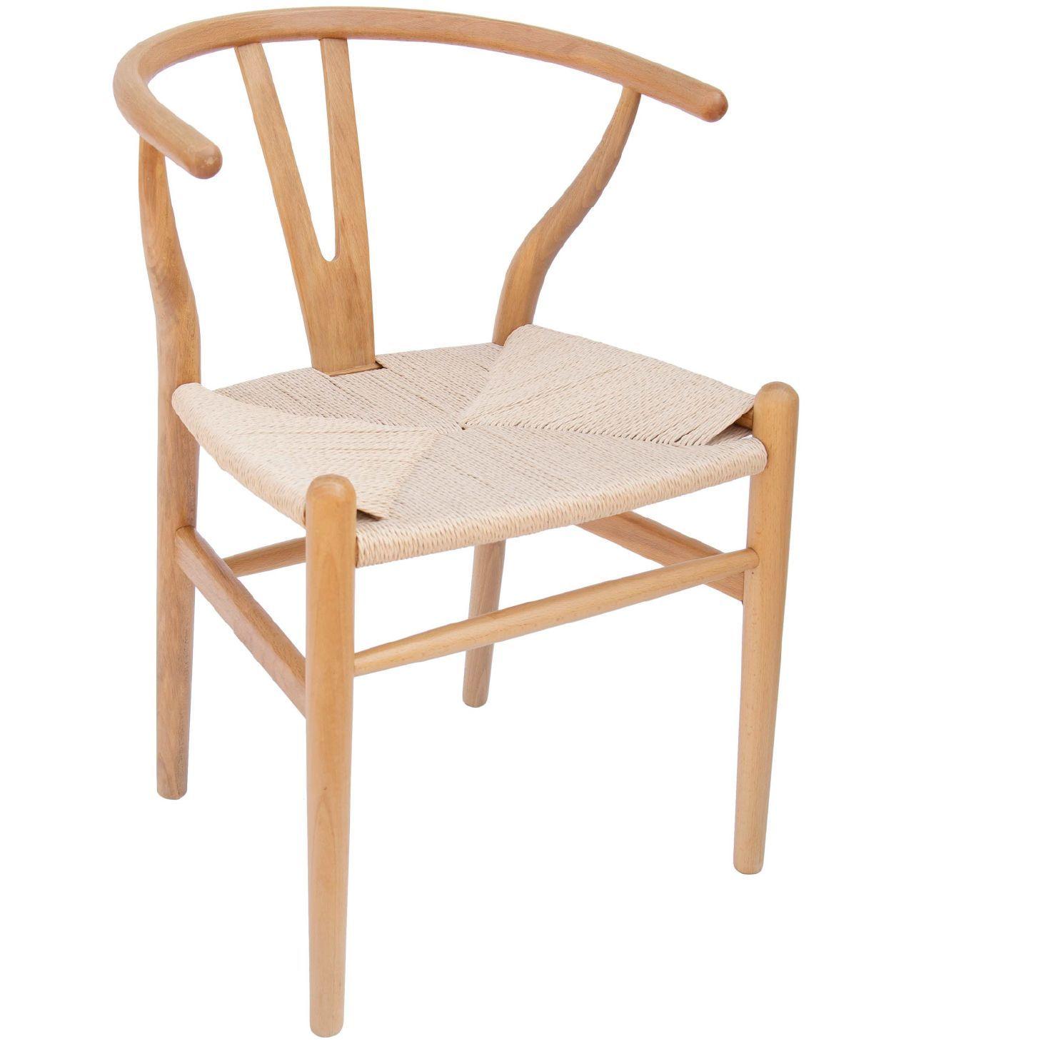 Pack 2 Unidades Silla Wishbone color madera Natural-4