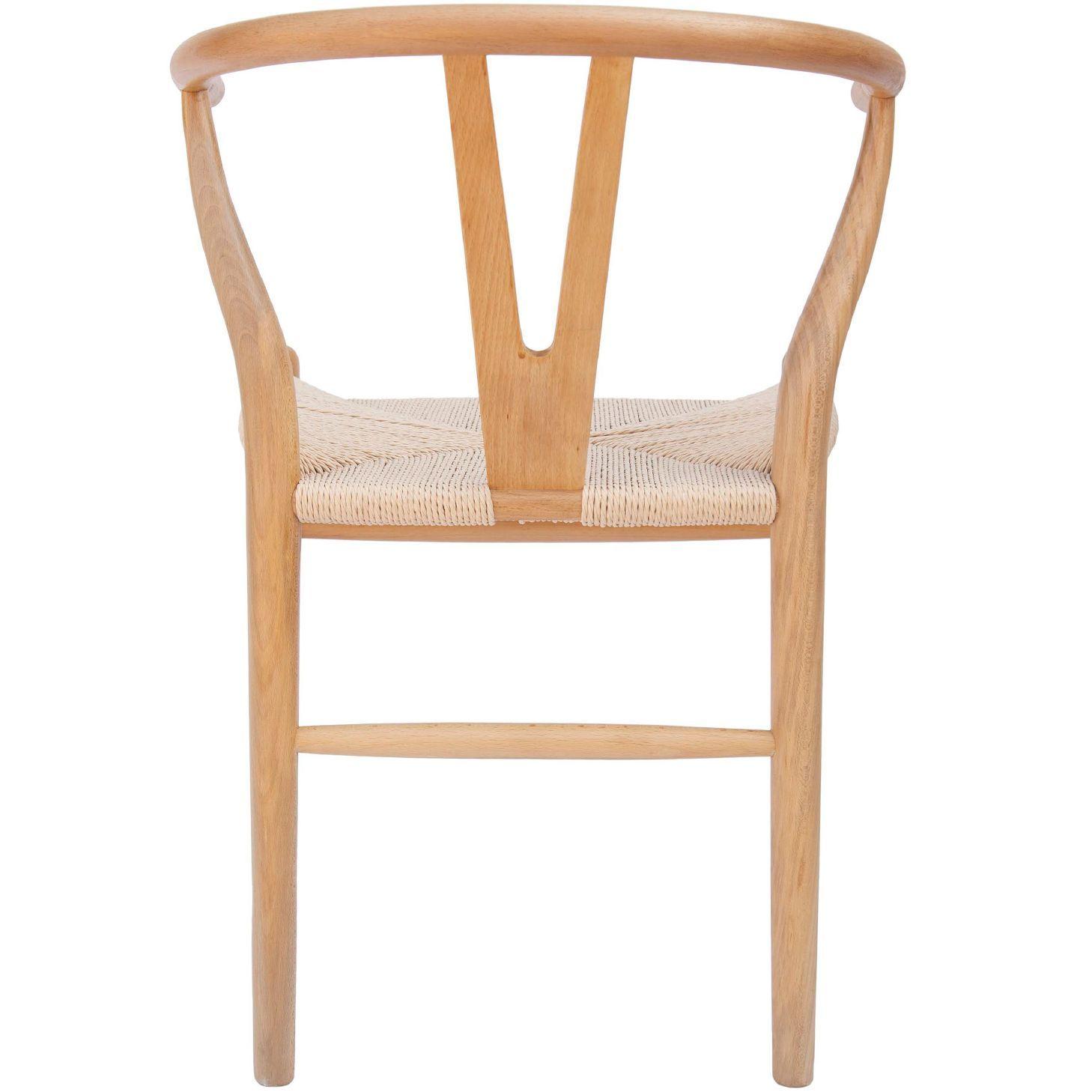 Pack 2 Unidades Silla Wishbone color madera Natural-5