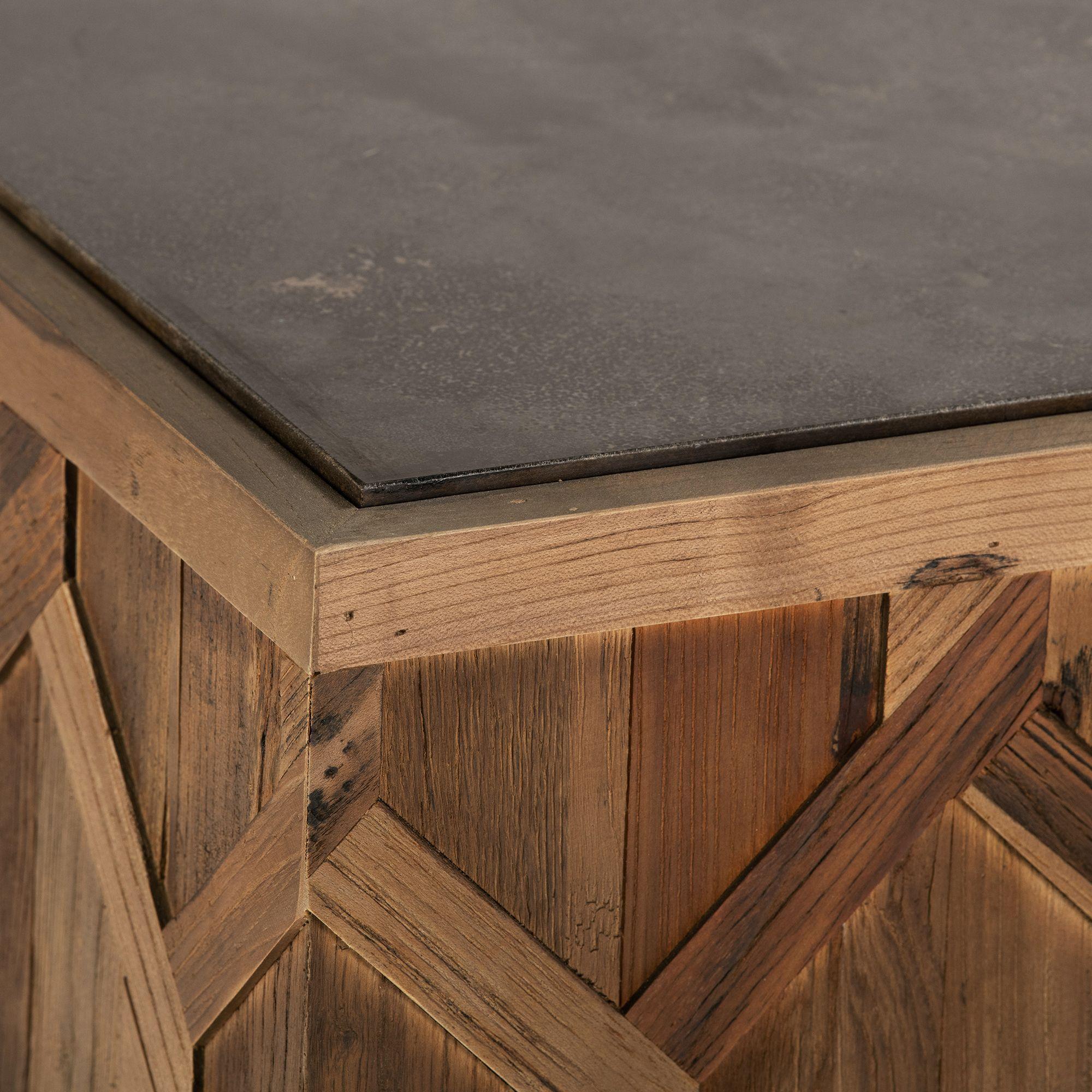 Mesa Lateral Petra de madera y marmol-3