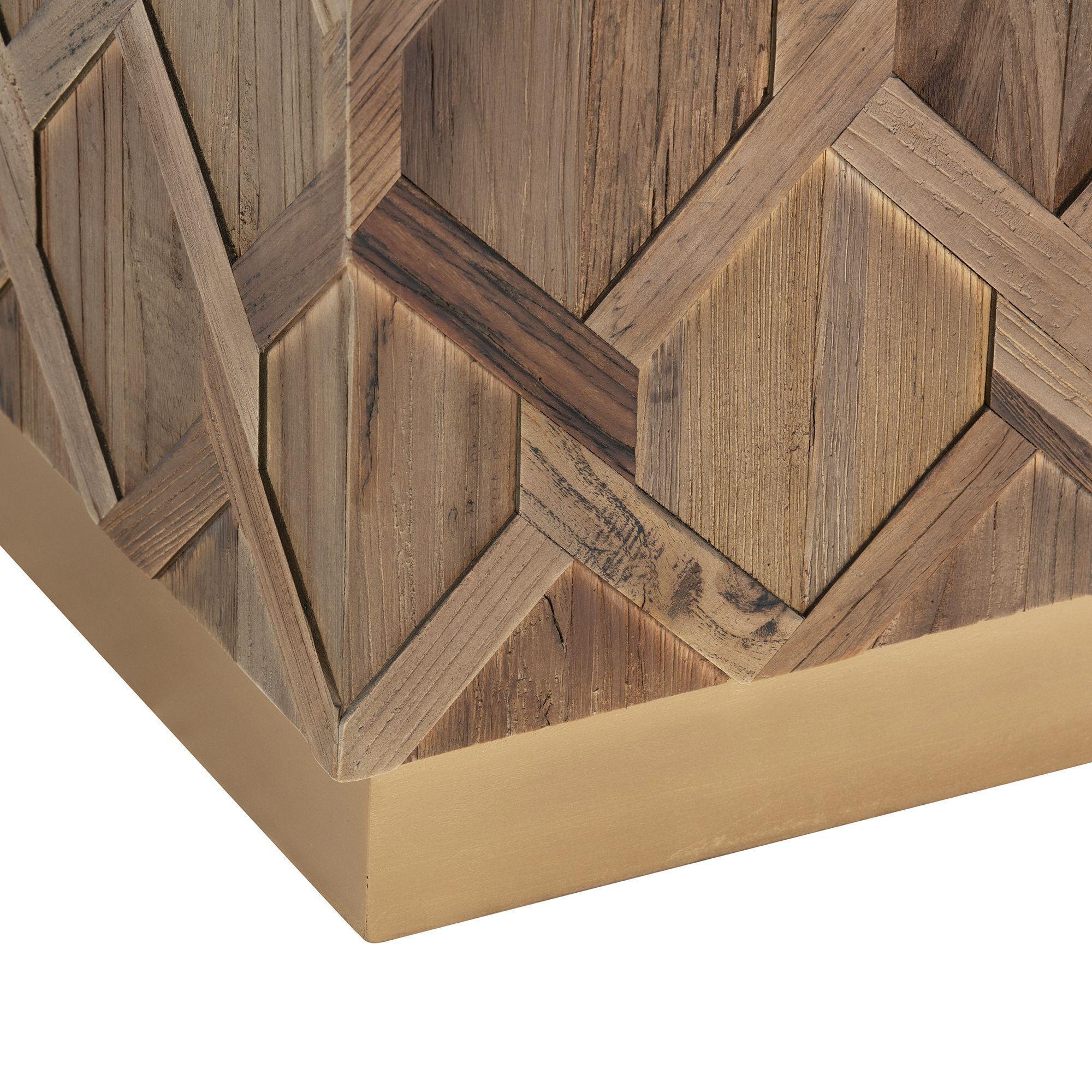 Mesa Lateral Petra de madera y marmol-4