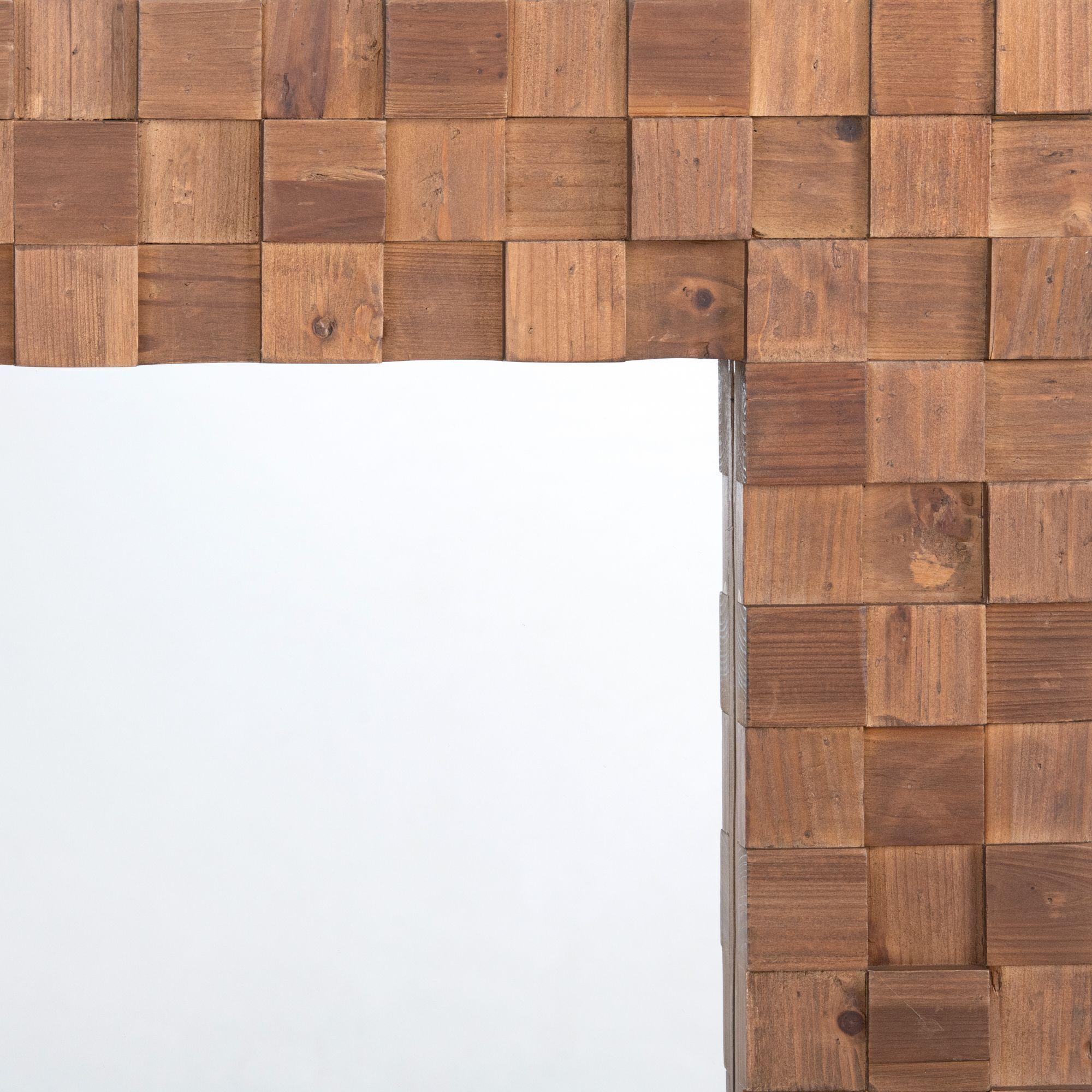 Espejo Moran estilo mosaico de madera abeto.-2