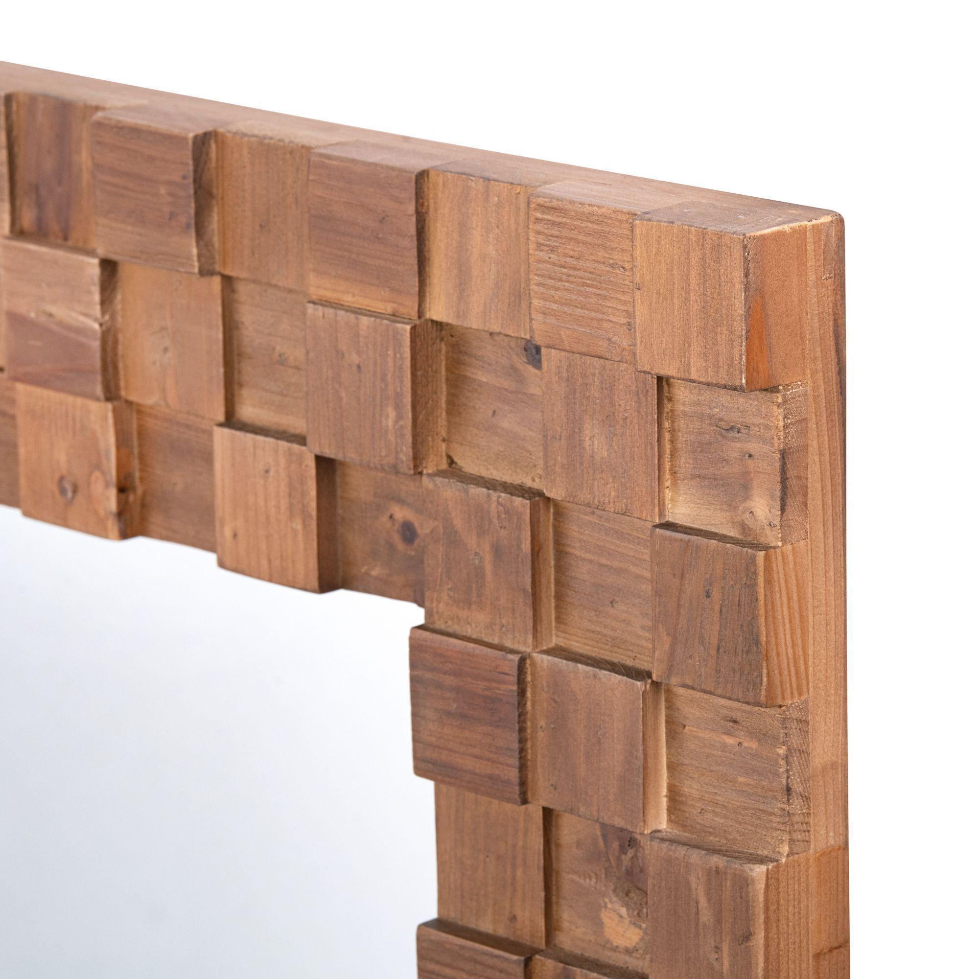 Espejo Moran estilo mosaico de madera abeto.-3