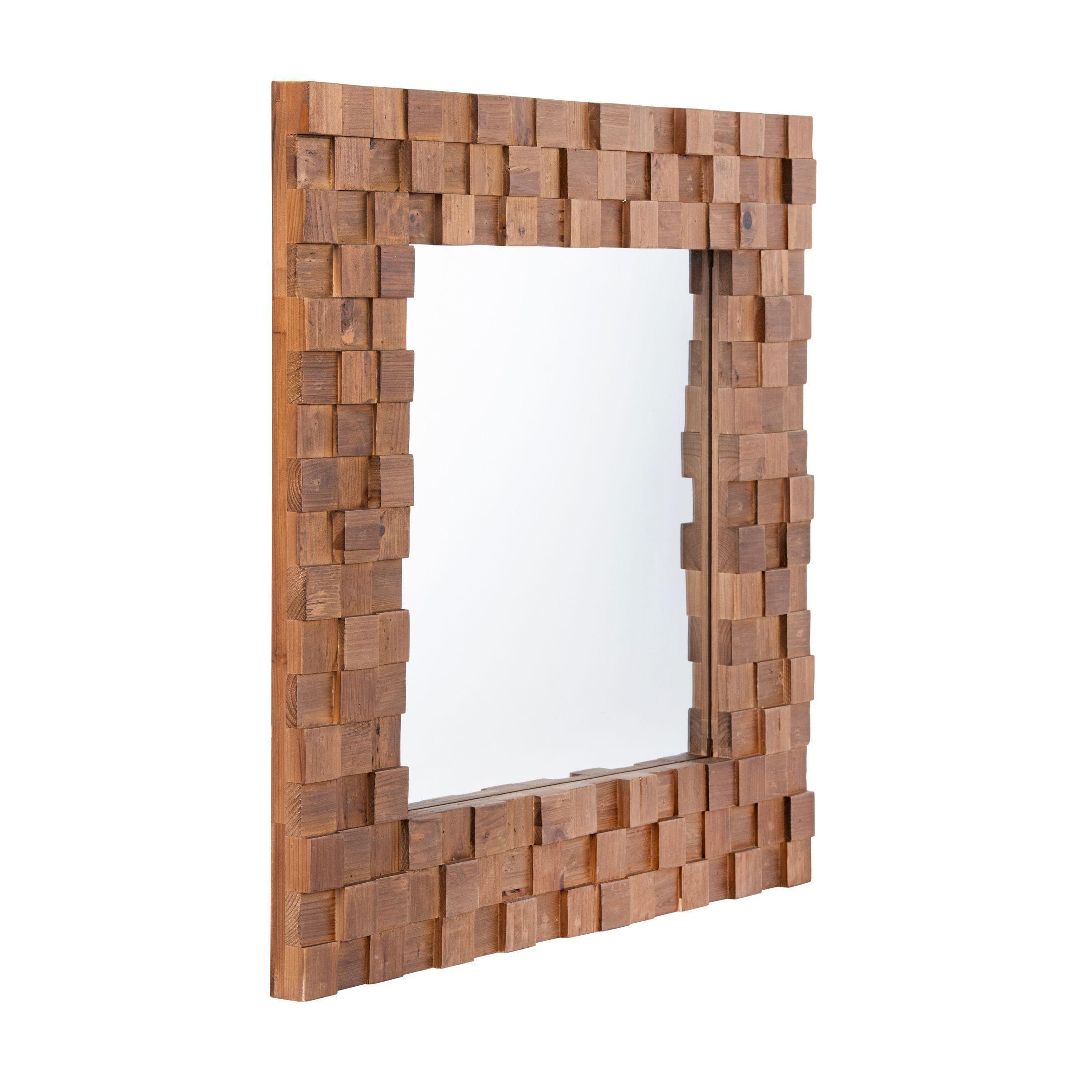 Espejo Moran estilo mosaico de madera abeto.-4