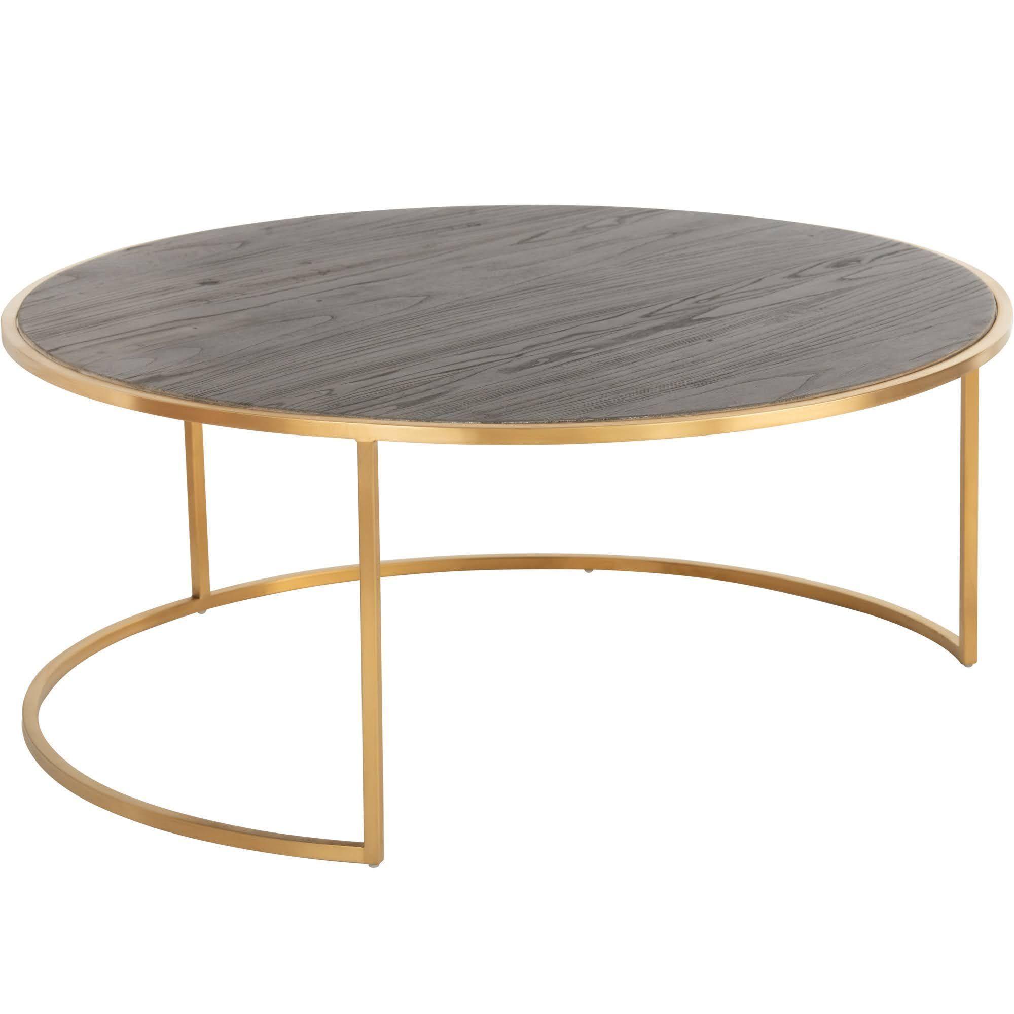 Set 2 mesa de centro Norman madera de olmo y acero-4