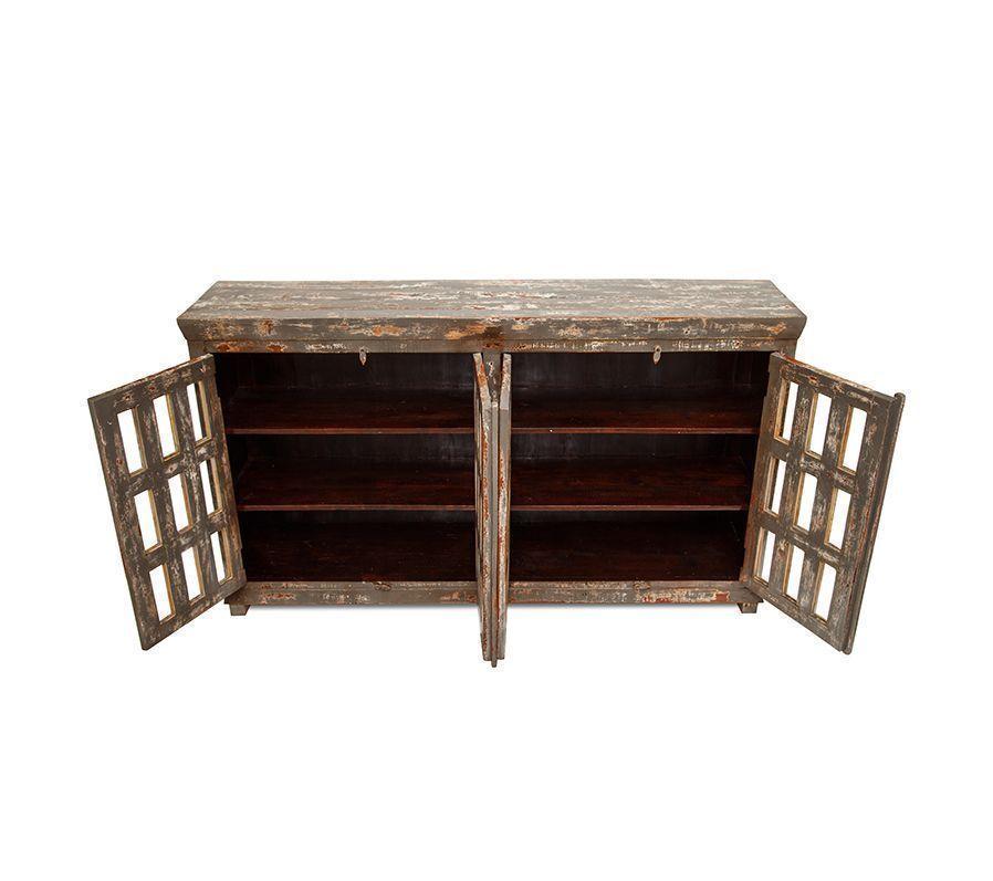  Bengala Gris de madera reciclada con un envejecido color gris-2