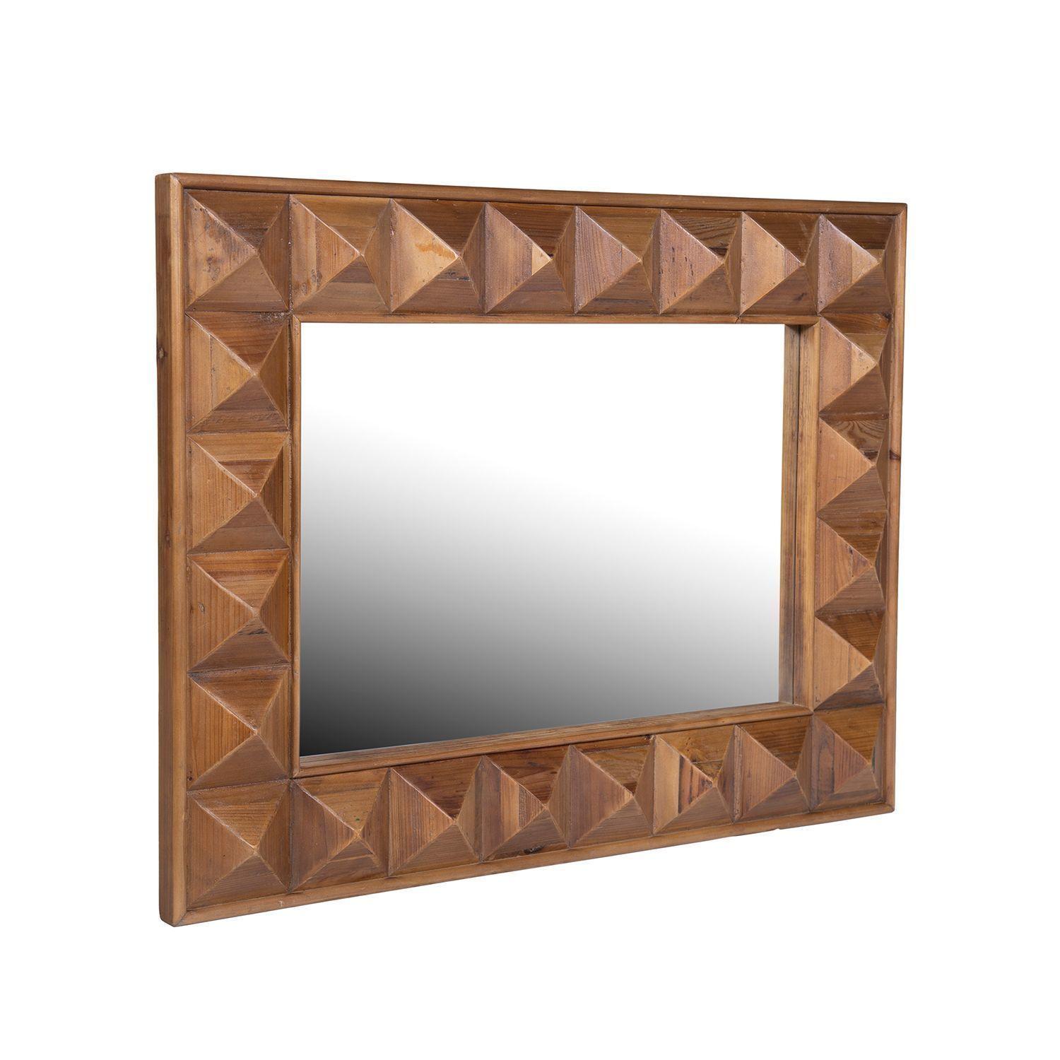 Espejo Napo de madera rectangular con rombos-3