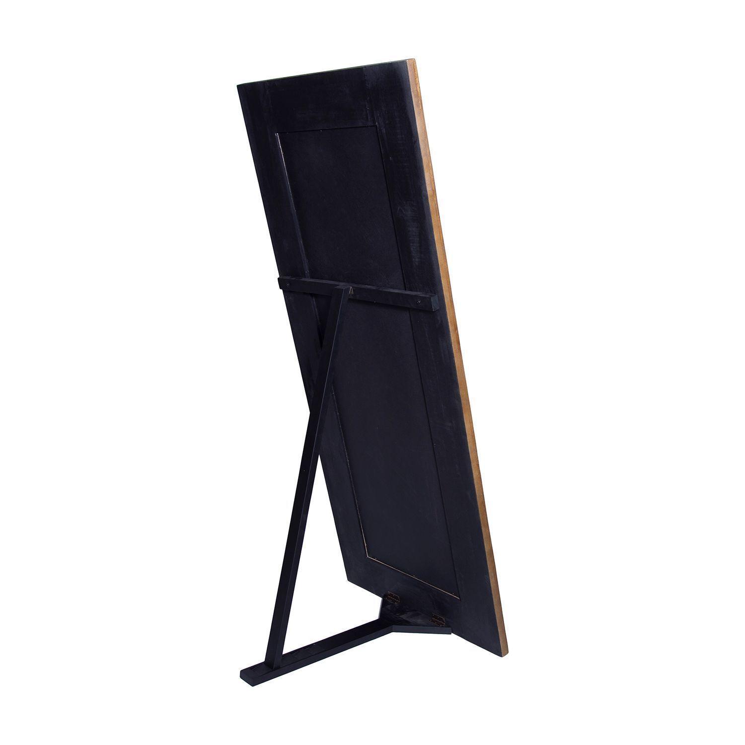 Espejo Wudex de pie de madera de olmo. -3