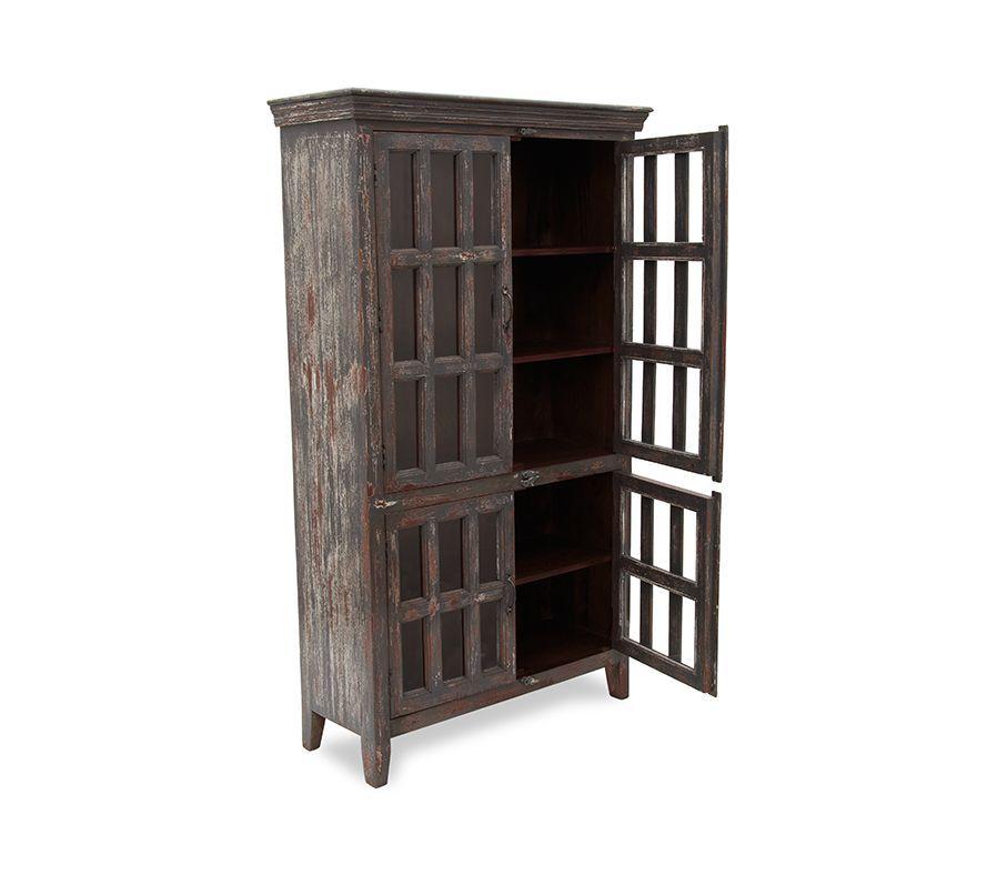 Vitrina Hubli de madera reciclada y vidrio-4
