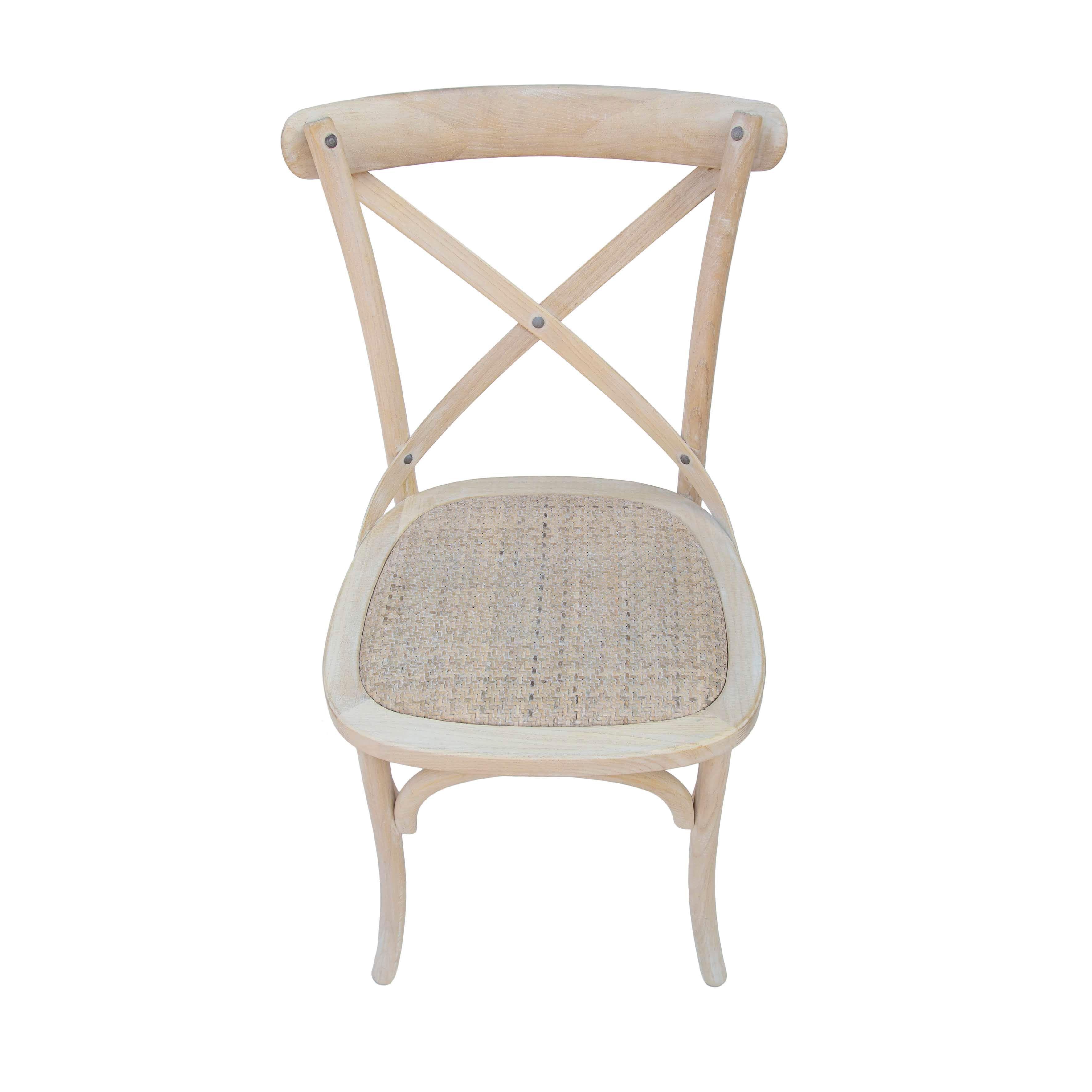 Pack 2 unidades Silla comedor Crossback blanca-3