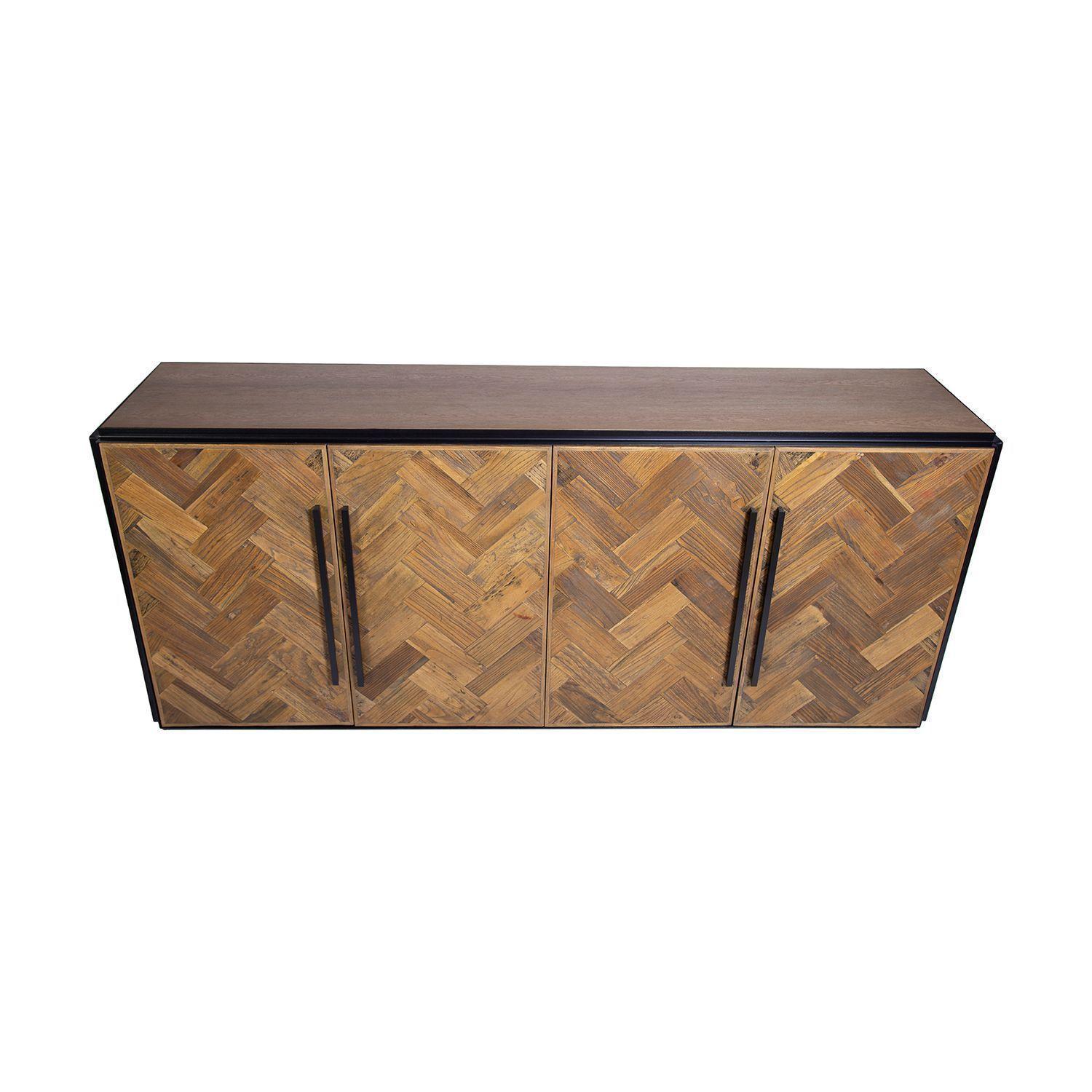 Buffet Dequen, madera de olmo y acero.-3