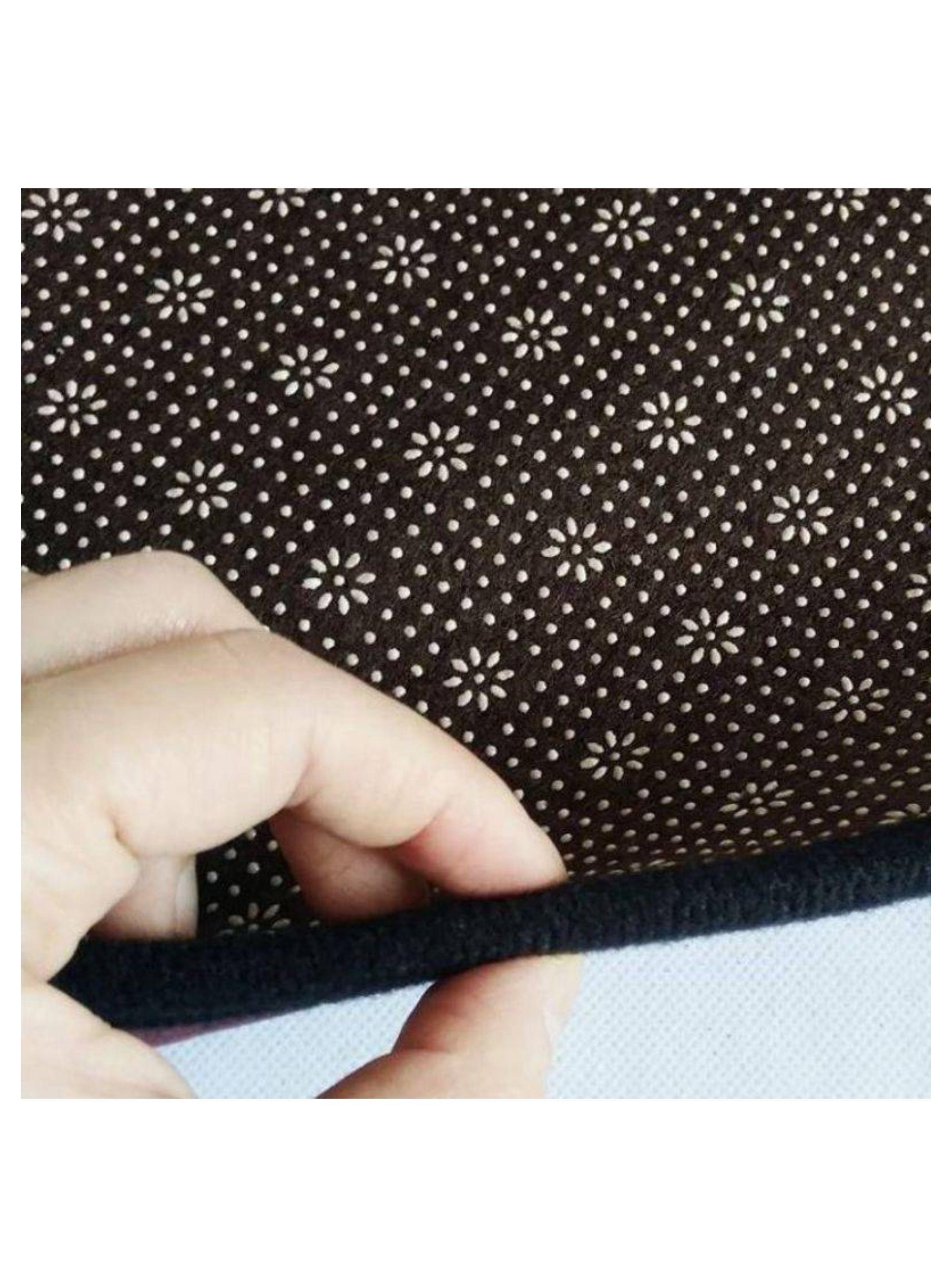 alfombra redonda navideña 90 cm antideslizante, lisa decorativa gbea-3