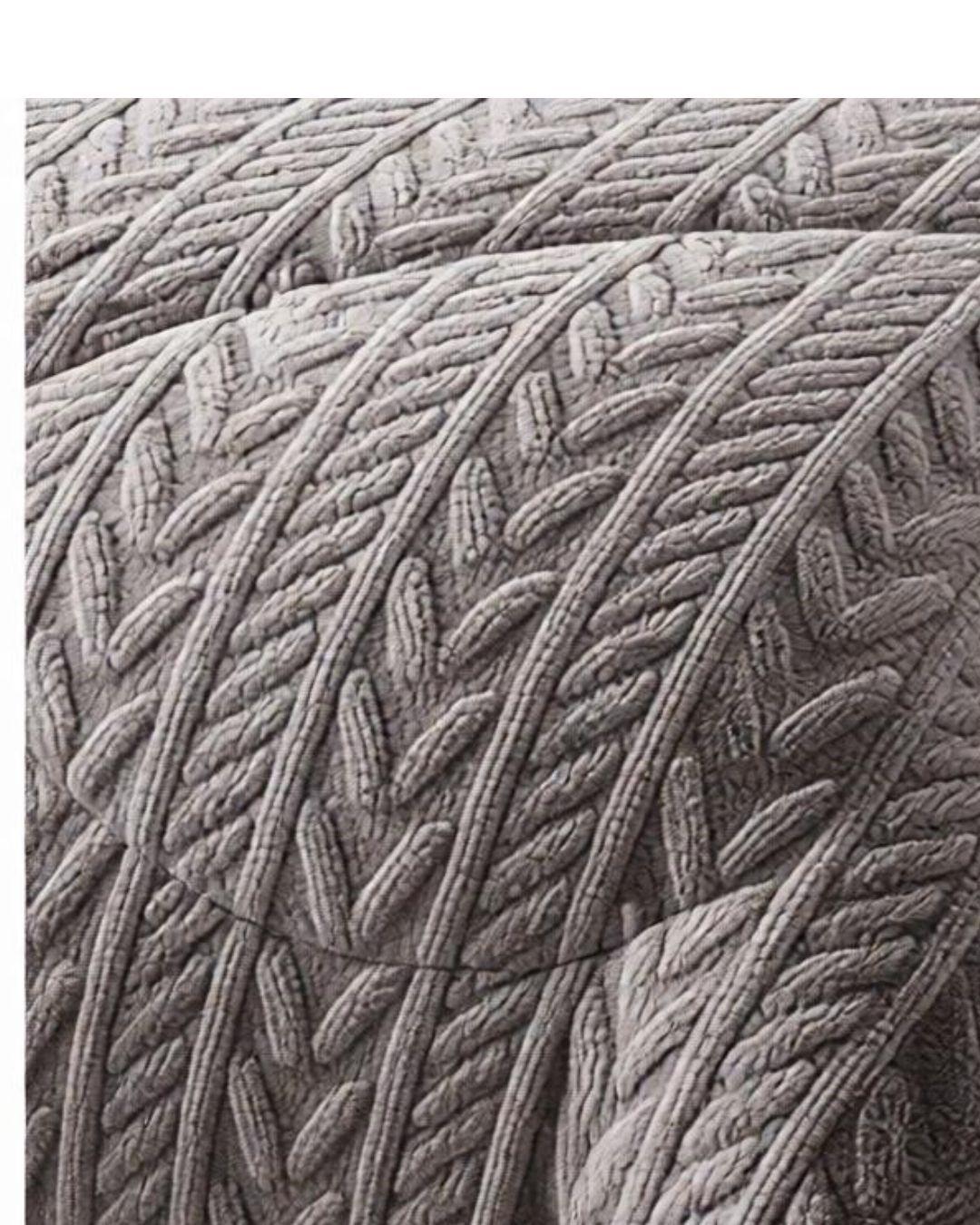 Cobertores de inverno texturizado Diseño Trenzado con chiporro 2.PLAZAS-TF-2