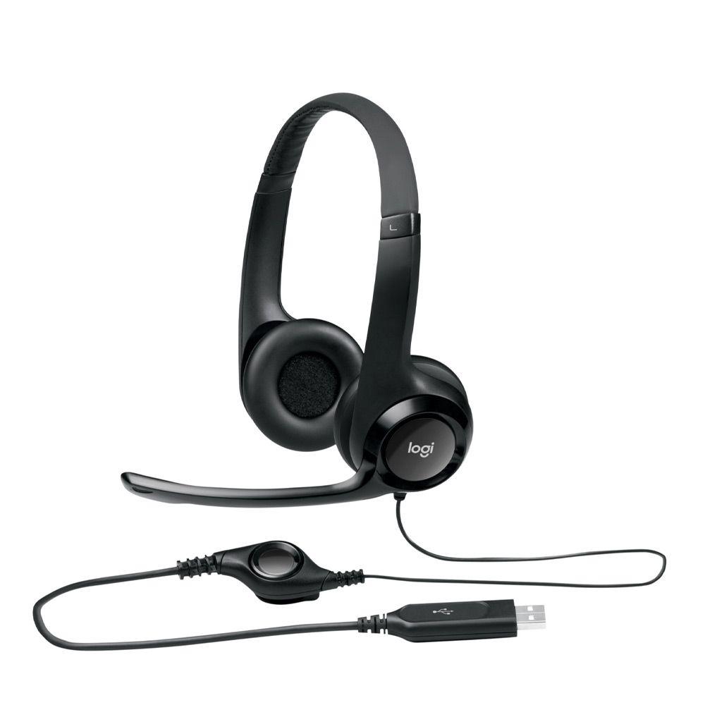 Audifonos Con Microfono Logitech USB H390 Color Negro-2