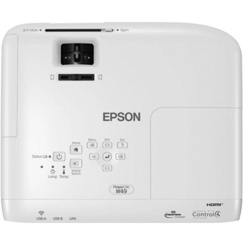 PROYECTOR EPSON W49 3800LWXGA HDMI VGA USB-RJ45-WIFI OPC-3