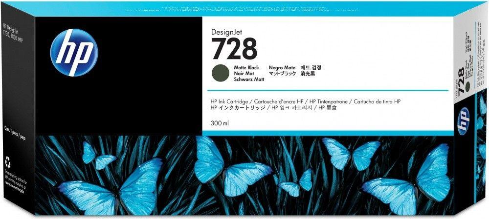 Tinta HP 728 300Ml Matte Black DesignJet T730 - T830 F9J68-0