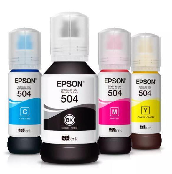 Pack 4 Botellas Tinta Epson T504 Cyan/Magenta/Amarillo/Negro-0