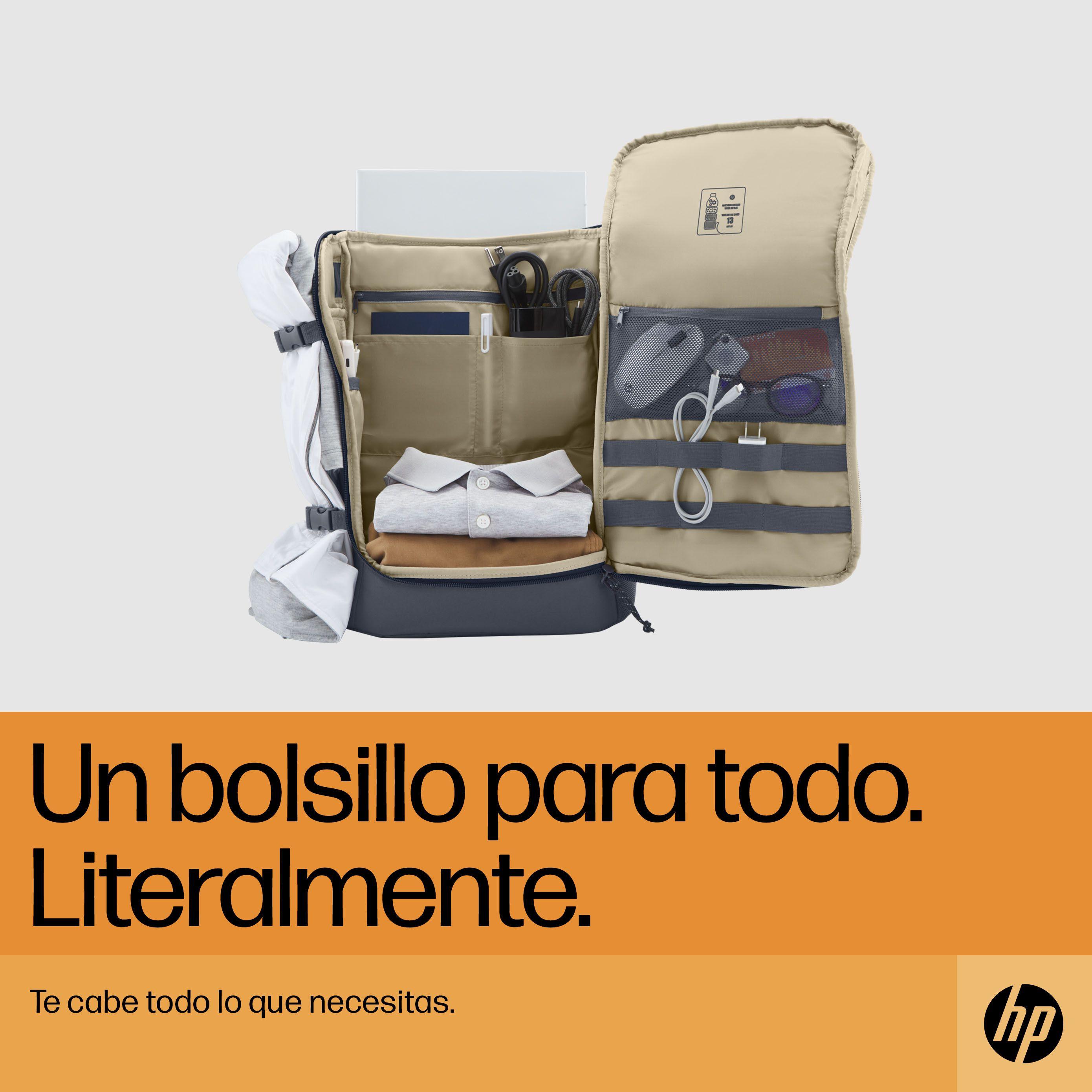 Mochila HP Expandible Travel 25L Gris de 15.6 6B8U4AA-2