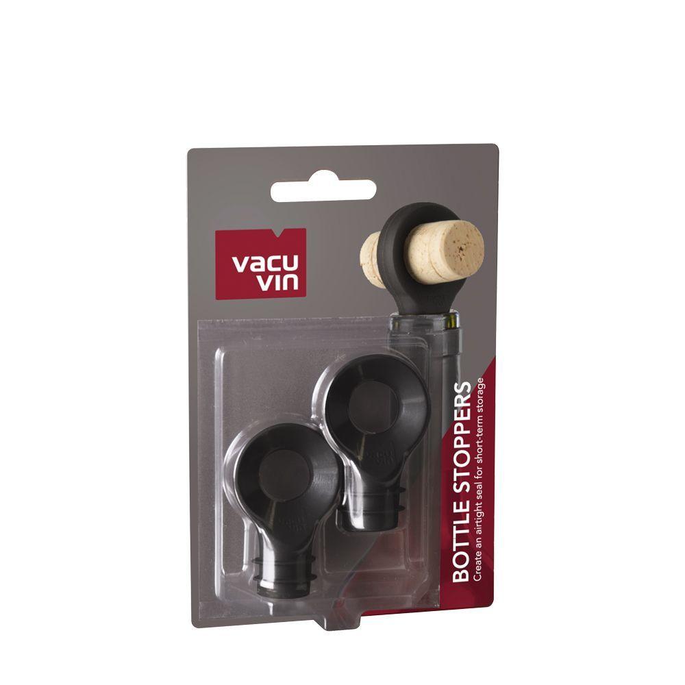 Set 2 Tapones para Vino Negro-2