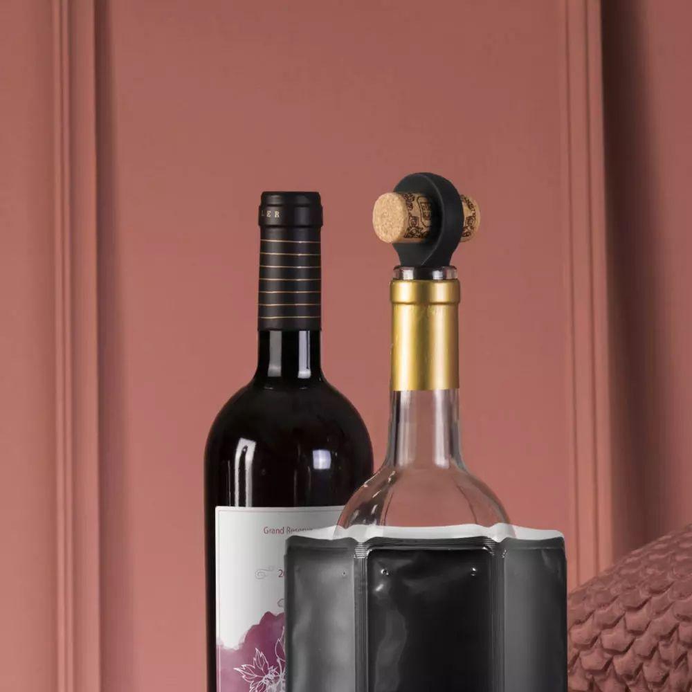 Set 2 Tapones para Vino Negro-3