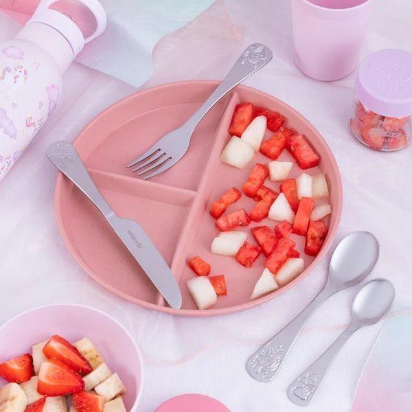 Set Cubiertos Niños Unicornios 4 Pzas-3