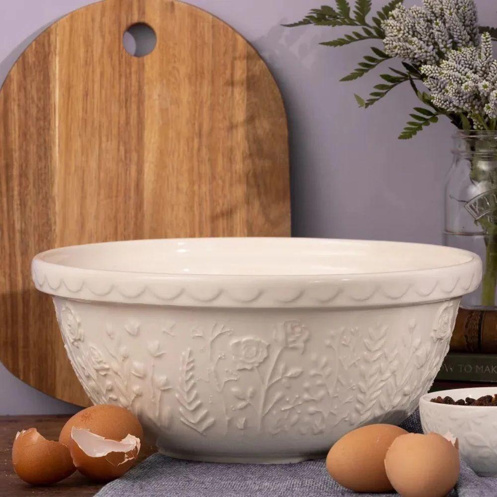 Bowl In The Meadow Rosas Crema 29cms-3