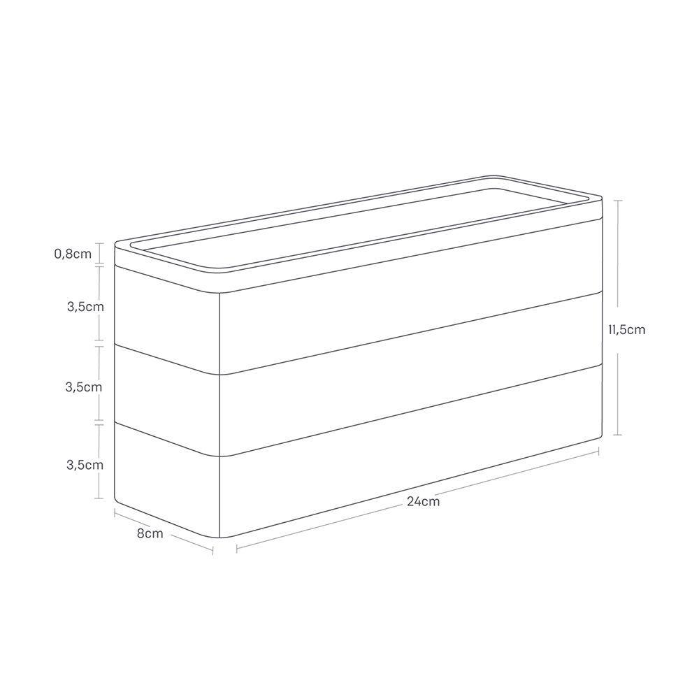 Caja Accesorios Slim 3 Niveles Blanco-1
