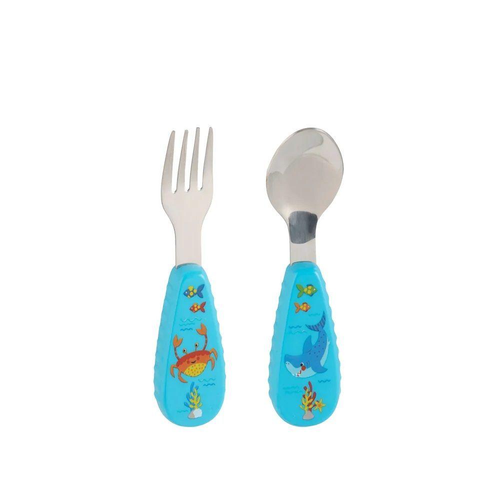 Set Cubiertos Niños Sea Life 2 Pzas-1