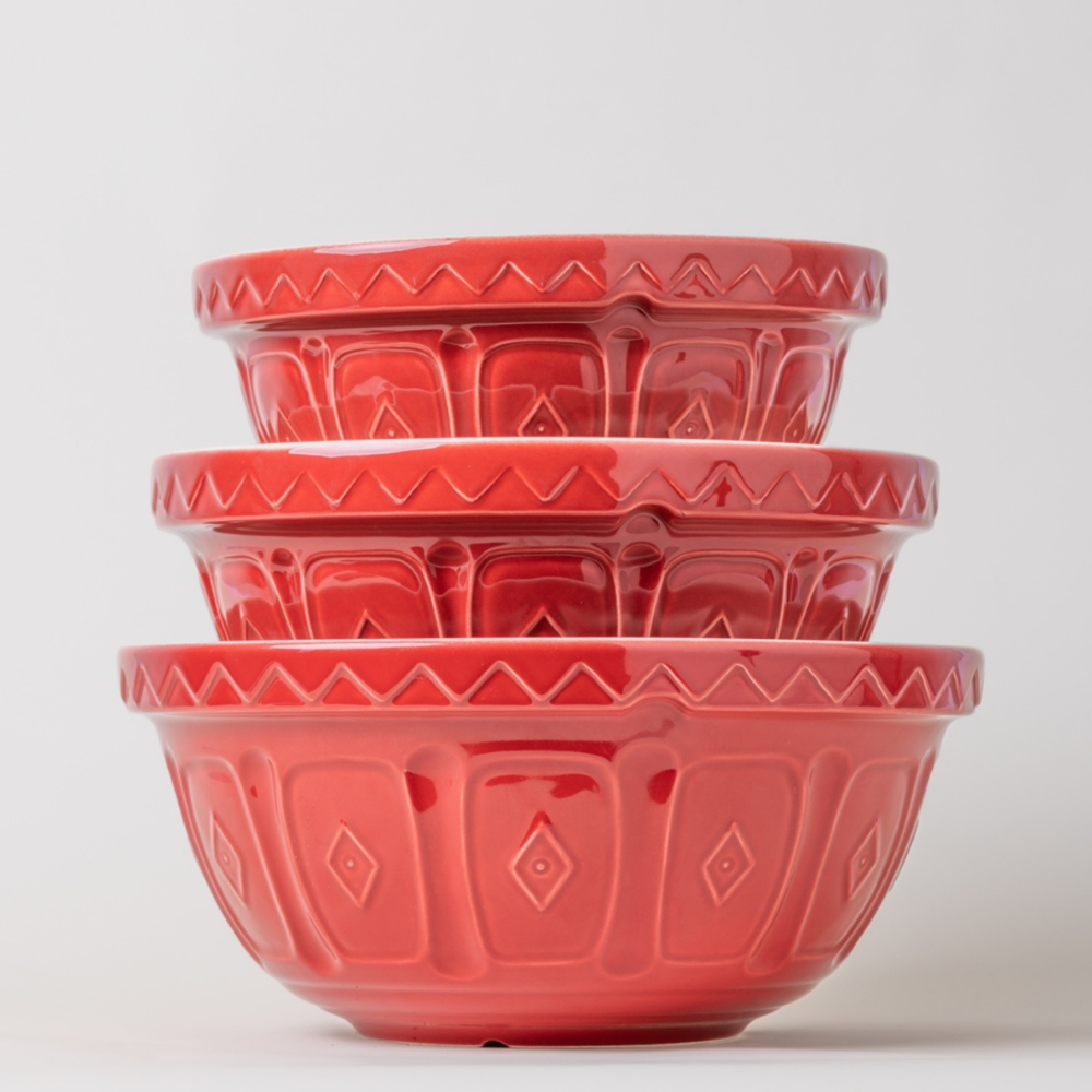 Bowl Colour Mix Rojo Rub 24cms-1