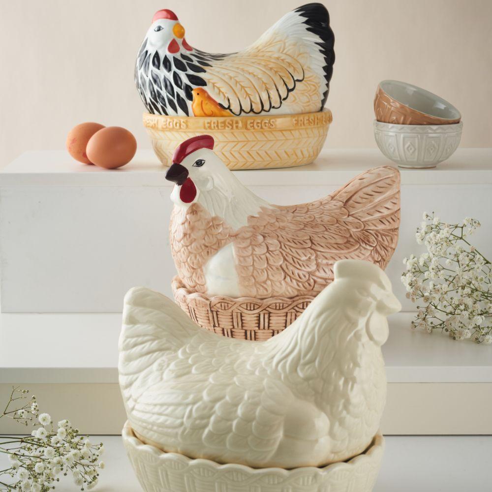 Nido Gallina Crema Cer mica-4