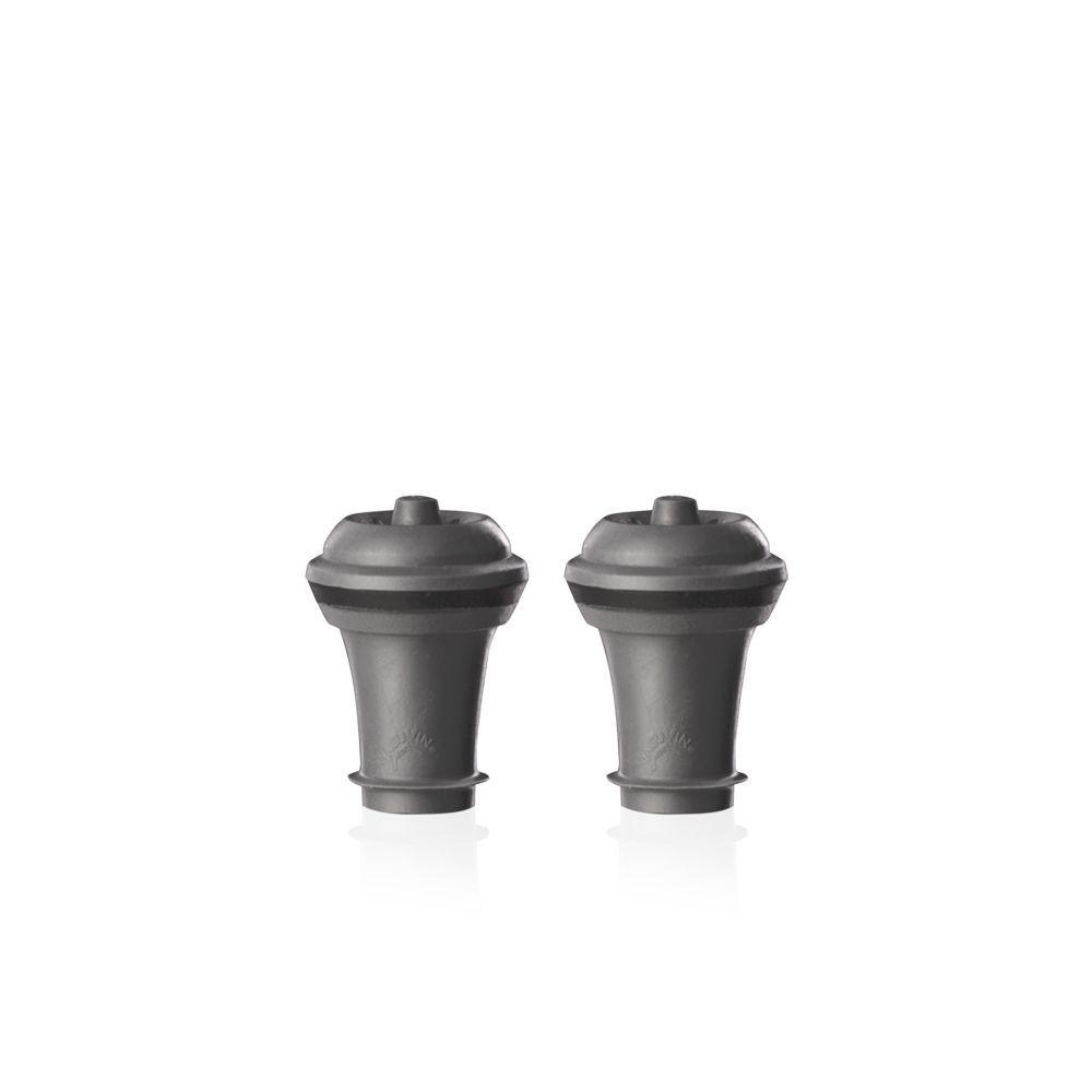 Set 2 Tapones de Vac o para Vino Gris-2