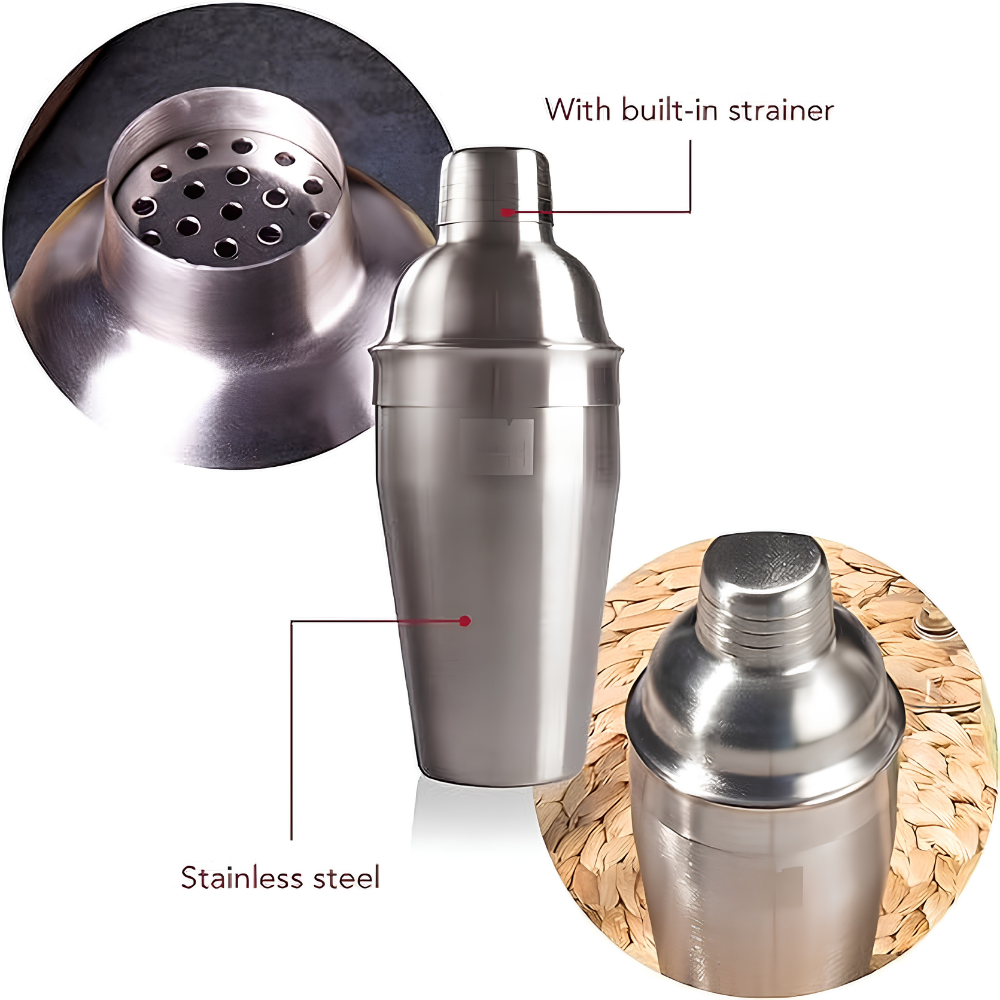 Coctelera Shaker Acero Inoxidable-1