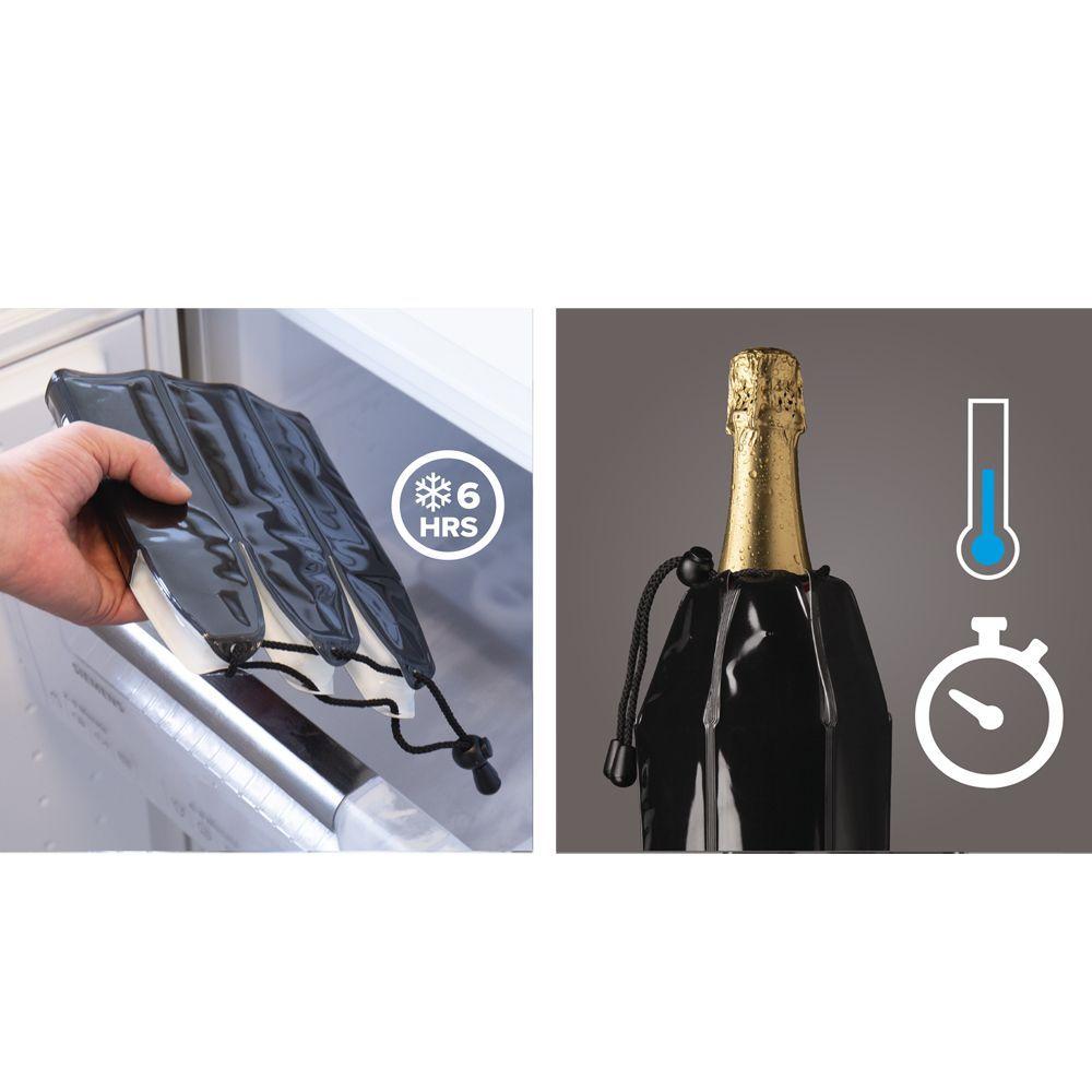Enfriador Champagne Active Cooler Negro Corchos-3