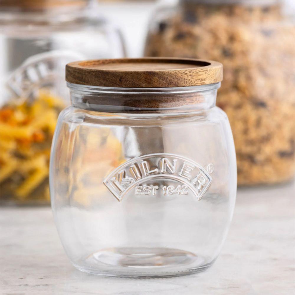 Frasco Kilner Universal Push Top Madera 0.85Lt-2