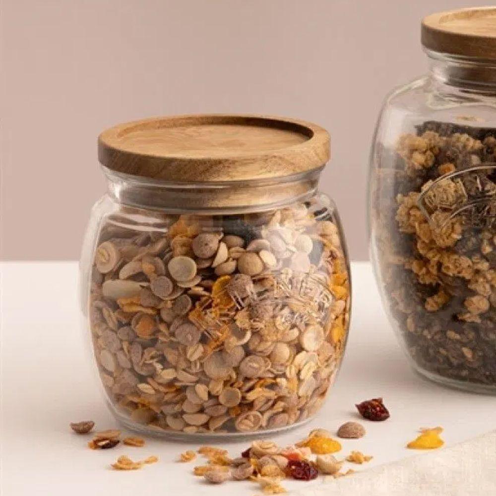Frasco Kilner Universal Push Top Madera 0.85Lt-3