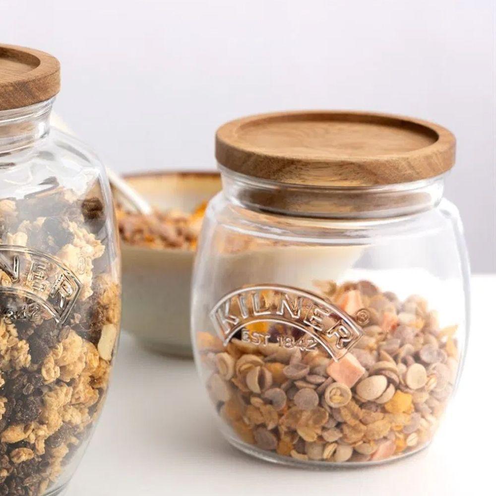 Frasco Kilner Universal Push Top Madera 0.85Lt-4