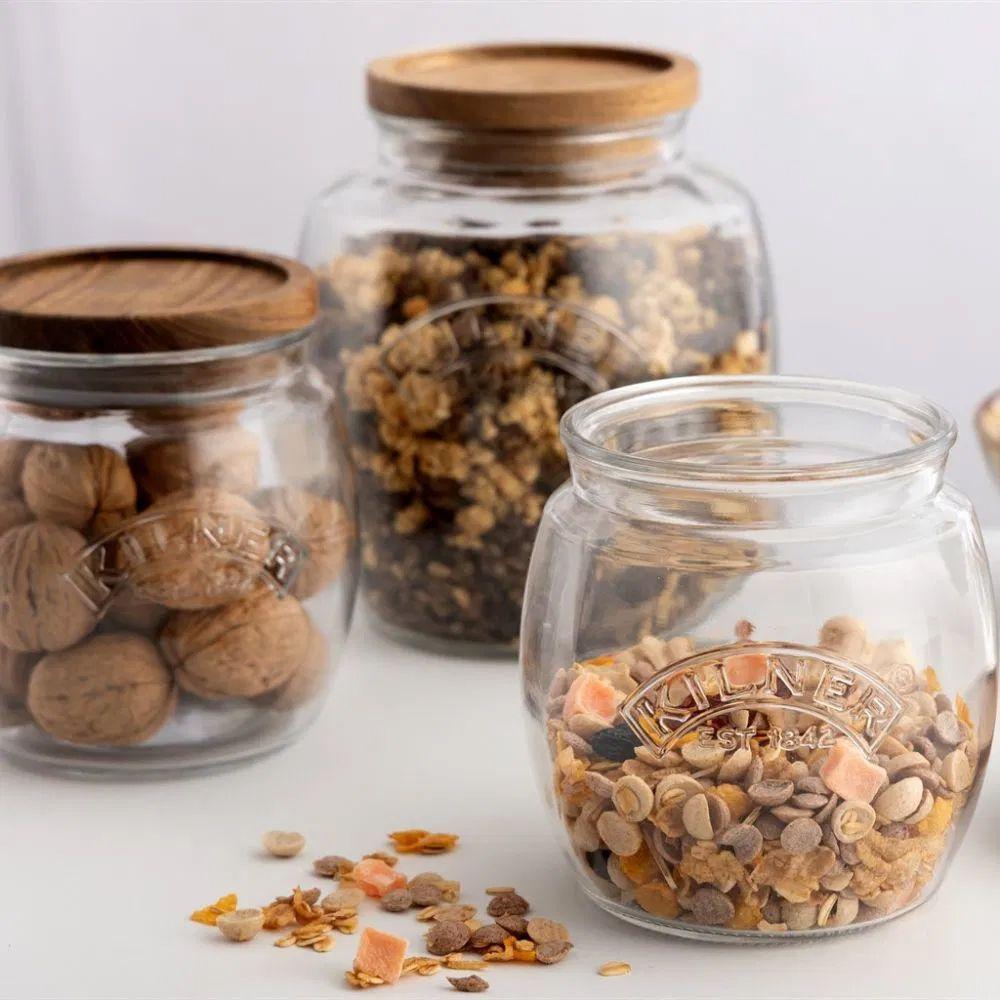 Frasco Kilner Universal Push Top Madera 0.85Lt-5