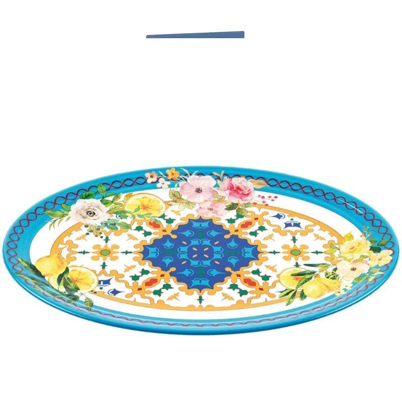Plato para Servir Flower Lemon 35cms-1