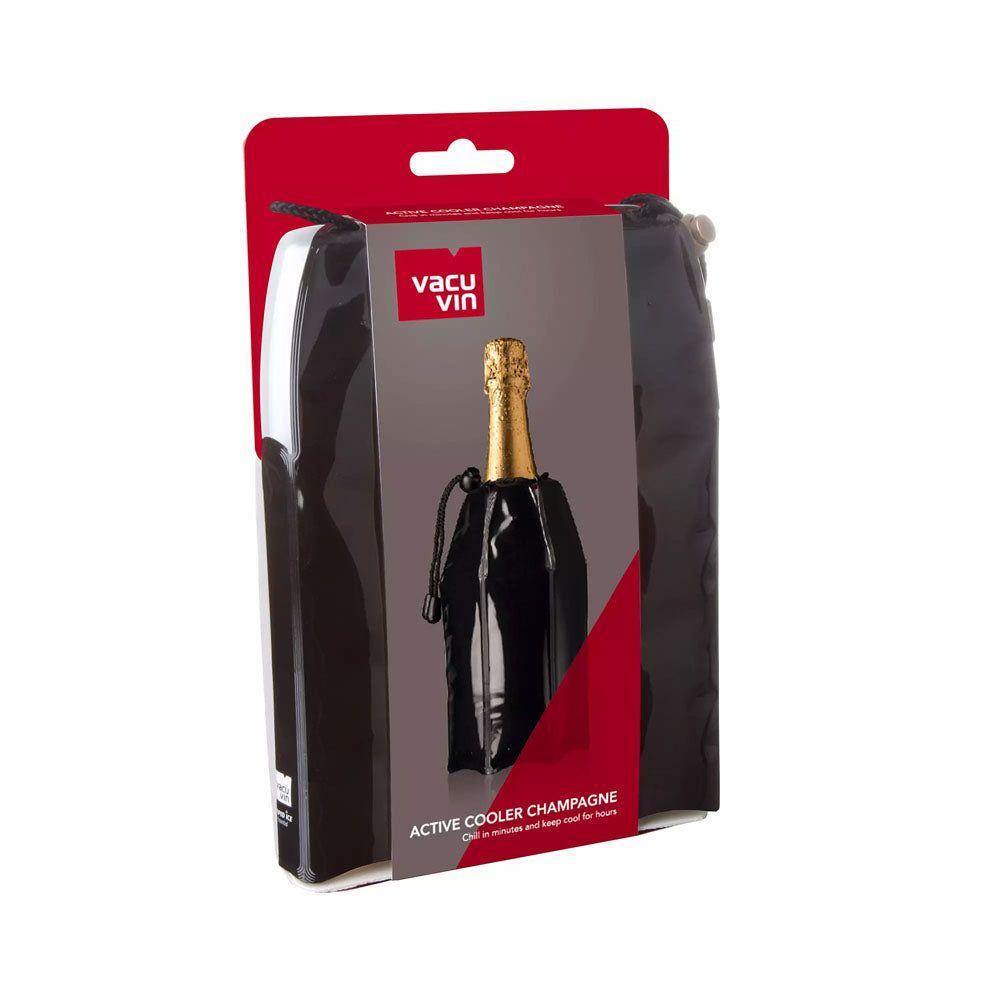 Enfriador Champagne Negro VacuVin-3