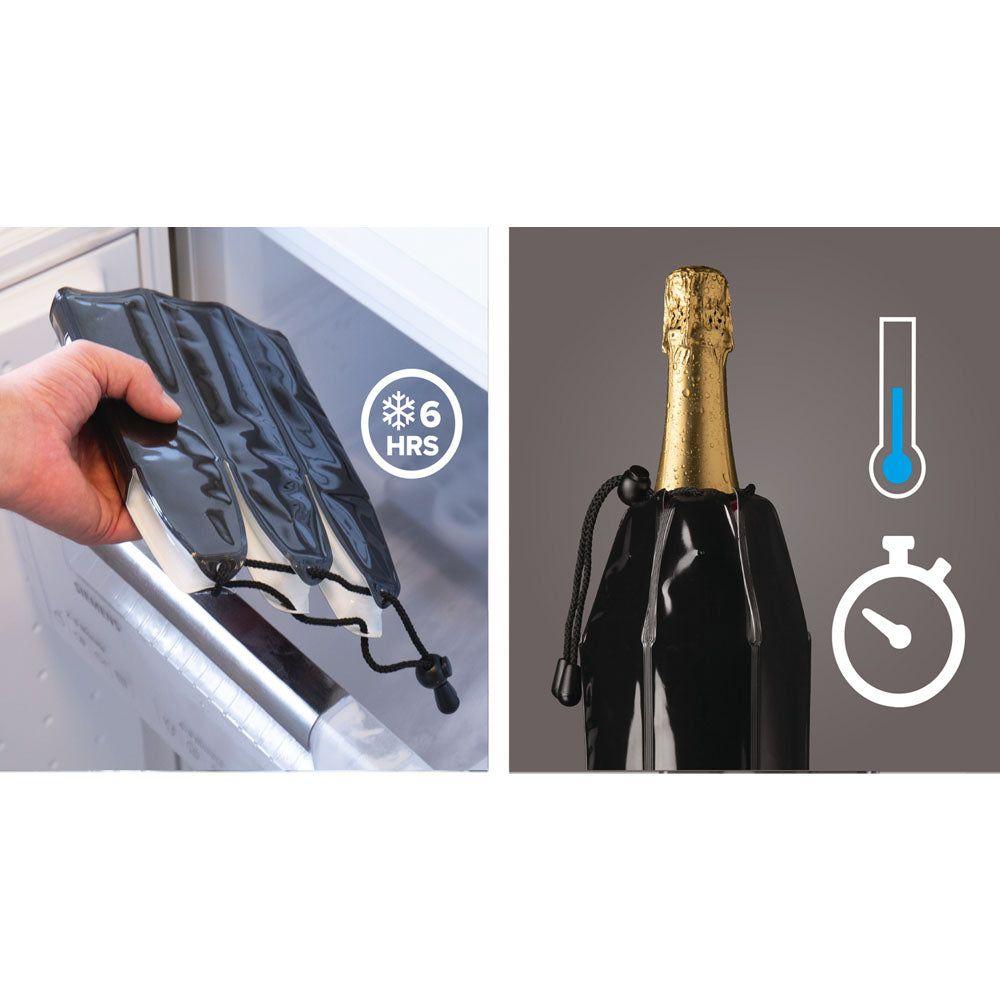 Enfriador Champagne Negro VacuVin-4