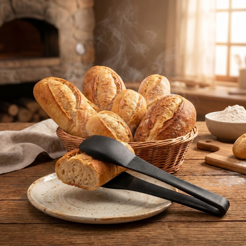 Pinzas para Pan y Repostería Negro 23cms-3