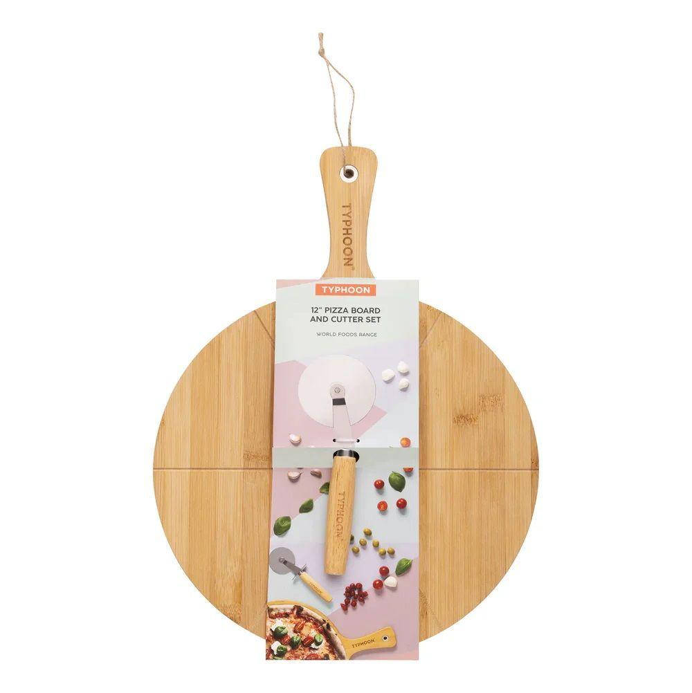 Set Tabla Pizza Bamb y Cortador-2